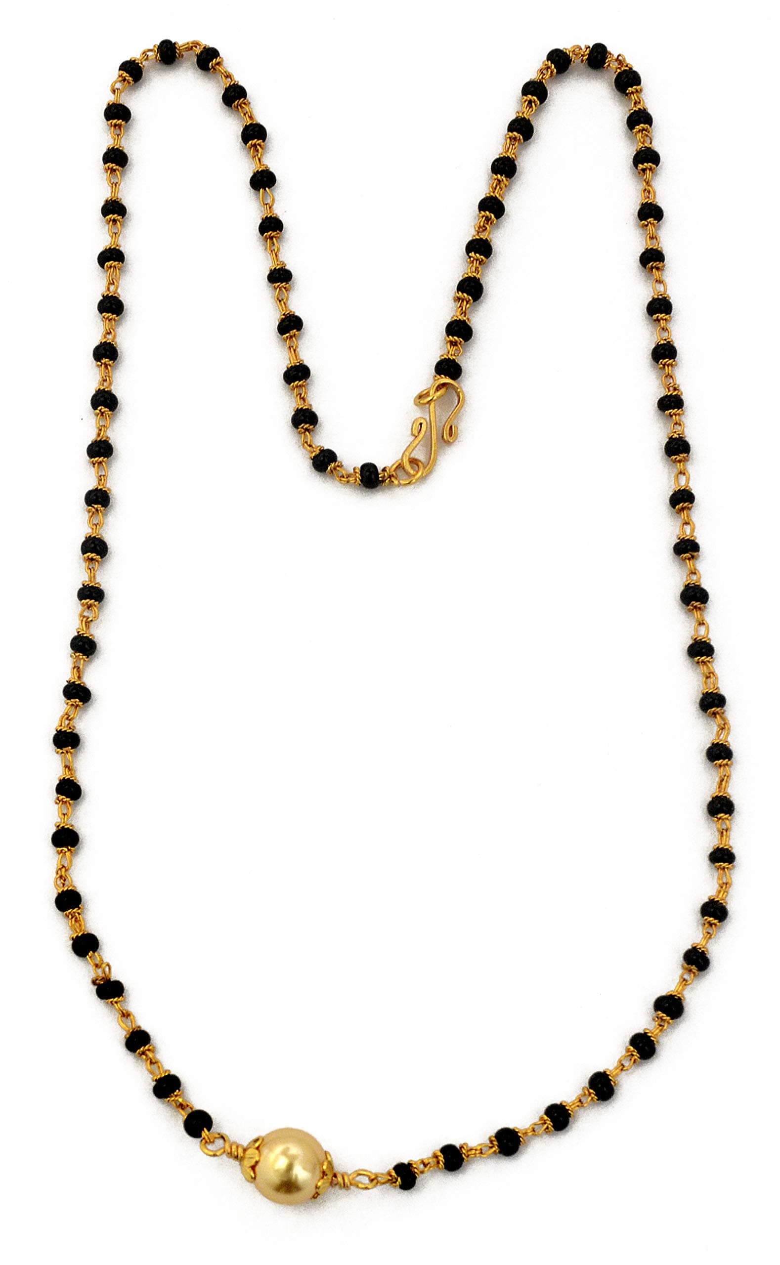 Radha's Creations Mangalsutra With Chain 18 Inch Length & Pearl Vati Tanmaniya One Gram Gold for Women (Gold)