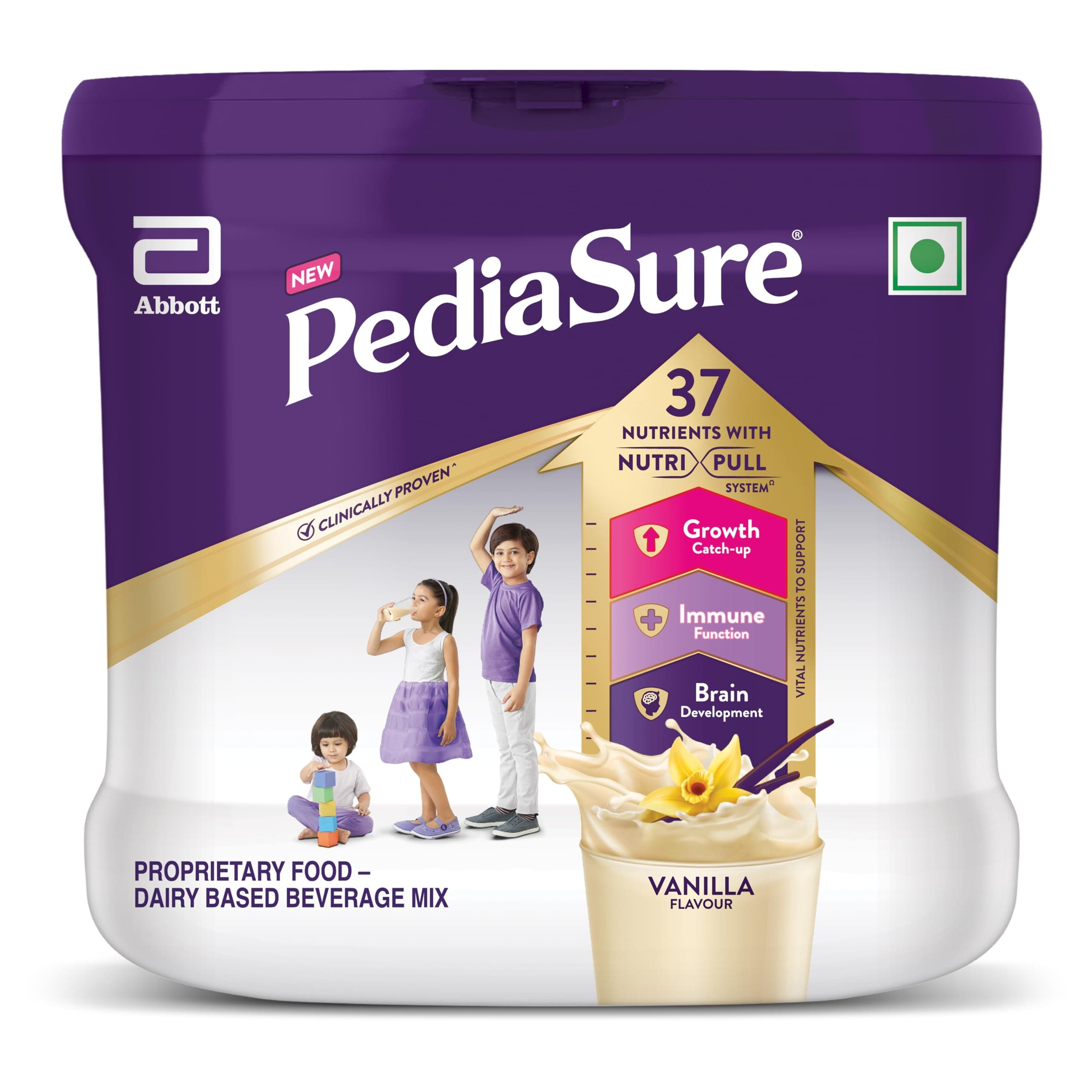 Pediasure Health and Nutrition Drink Powder 200g Jar, Vanilla Delight Flavour, Complete & Balanced Nutrition for Kids Growth, Supports Weight & Height Gain, Immune Function & Brain Development