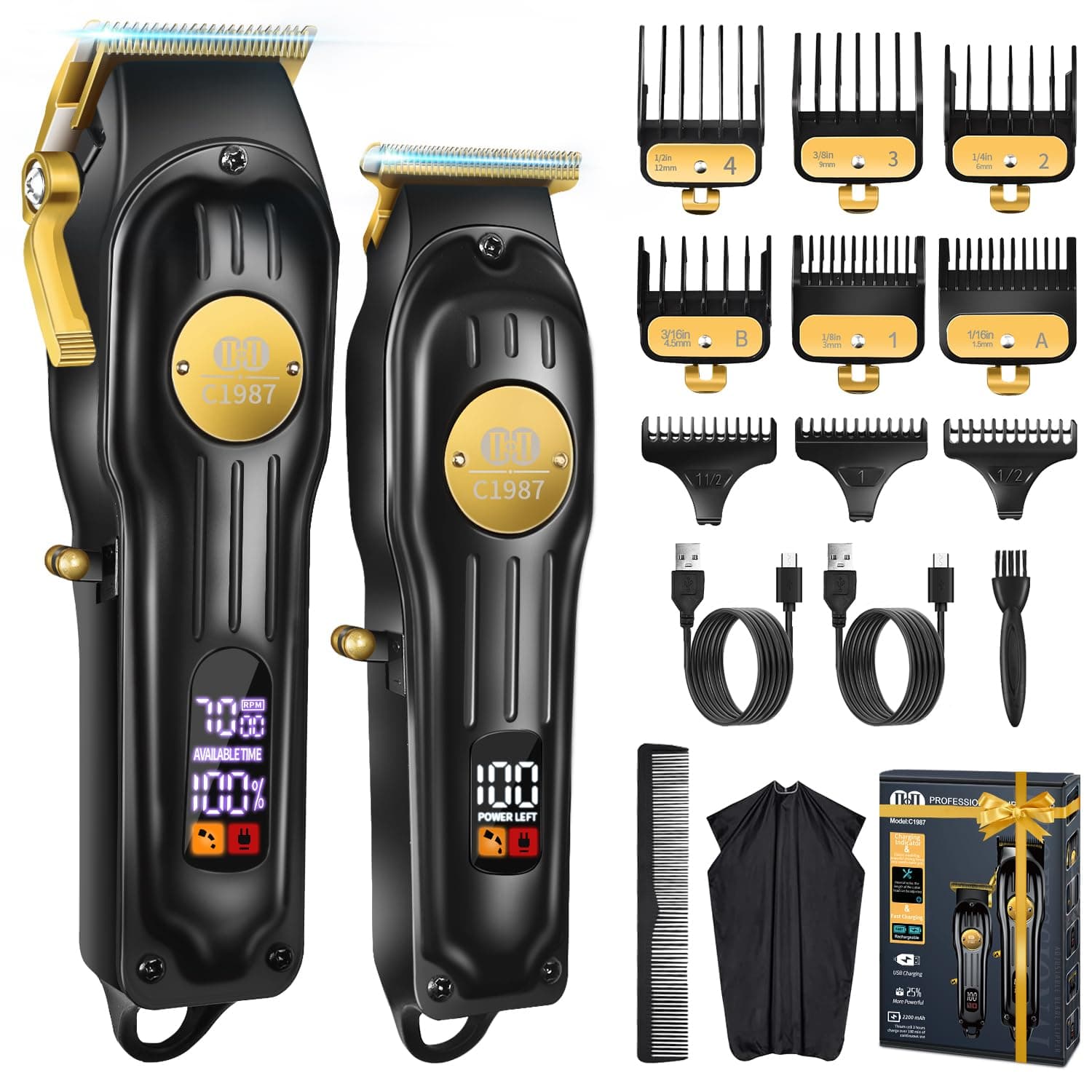CIICII Hair Clippers and Trimmers Set