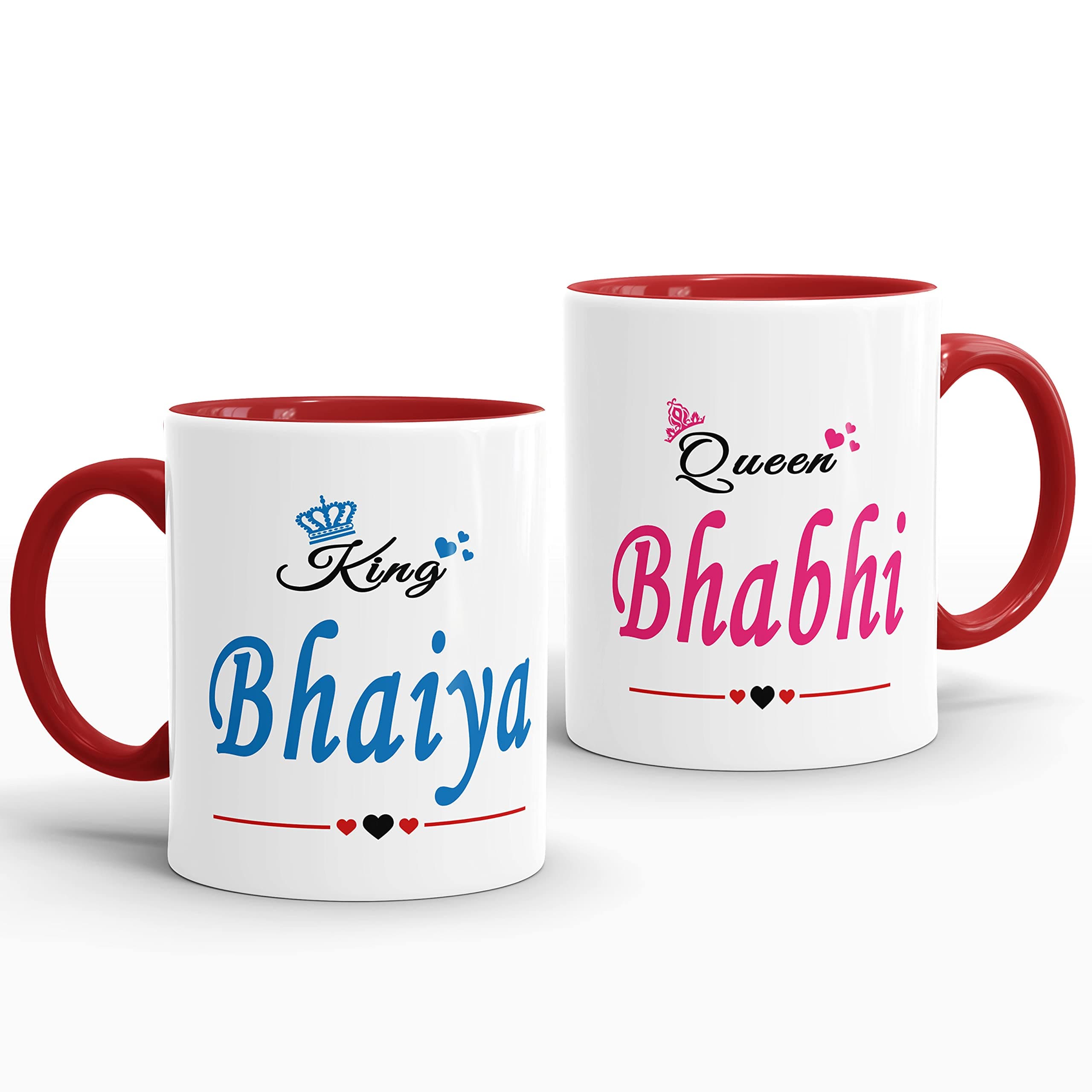 Gift Arcadia Rakhi for Brother and Bhabhi Gift Pack with Coffee Mug- 2 Piece, 330ml (RCOM012)