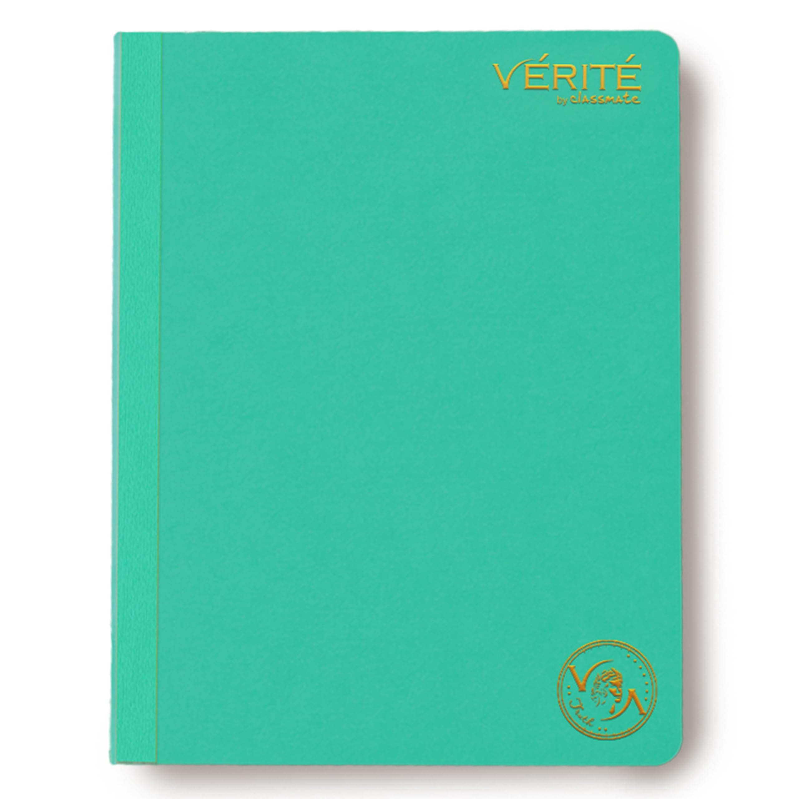 Lay Flat Binding Notebook - Verite by Classmate Ideal for School Students, Persian Green Color, Size (in cm) 24 X 18, Unruled, Thick Premium 120 Pages with Low Ink Bleed for Smooth Writing Experience