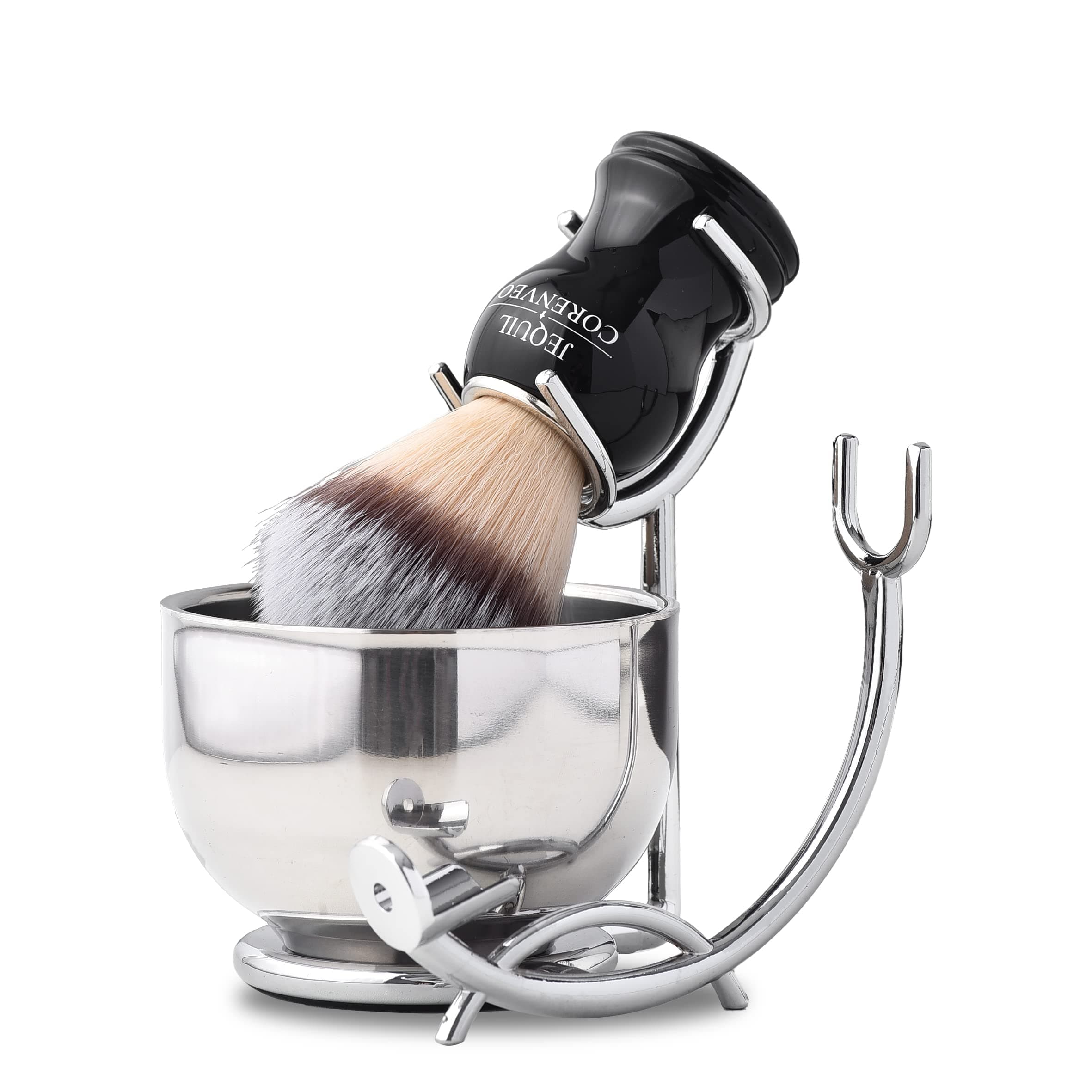Deluxe Shaving Kit for Men, 3 in 1 Shaving Set, Shaving Brush, Shaving Bowl, Razor & Brush Holder