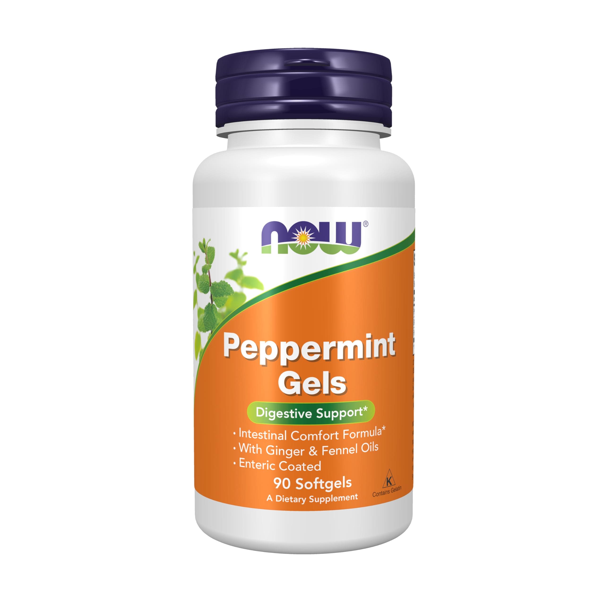 NOW Foods Peppermint Gels, 90 Softgels