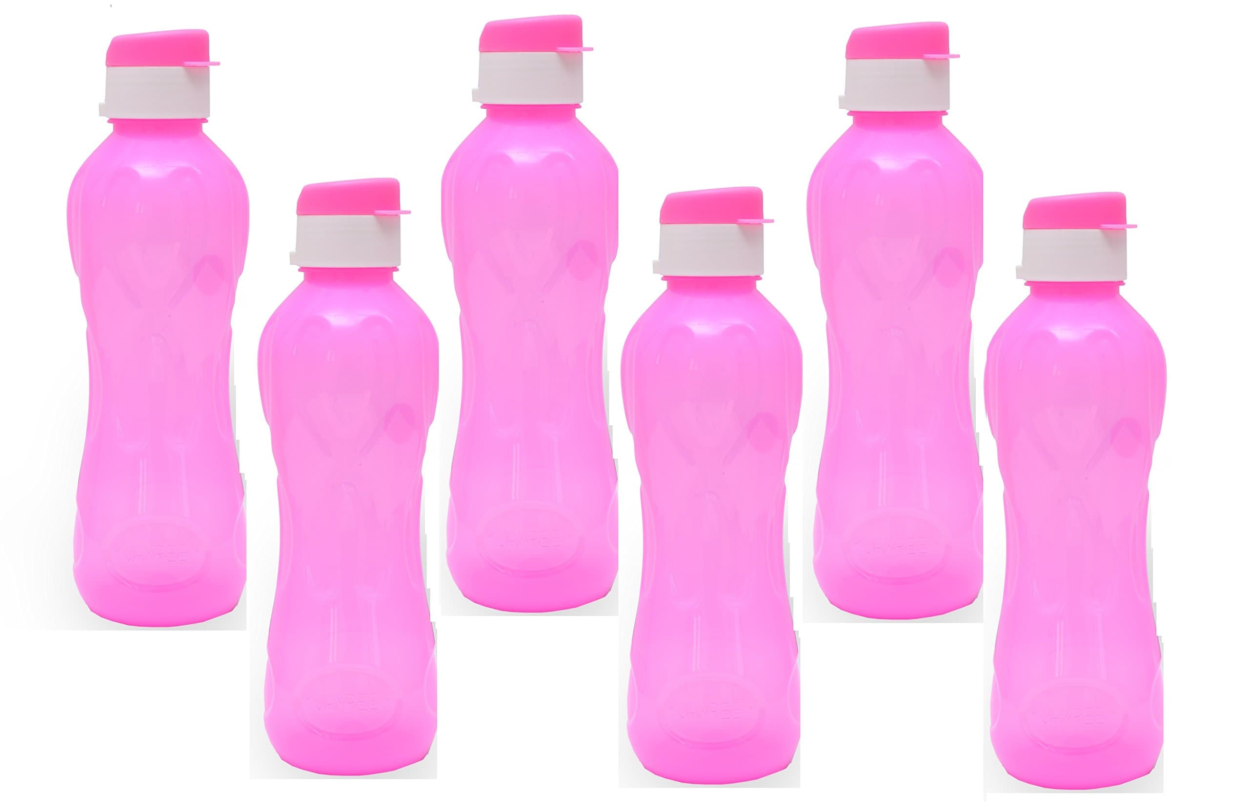 Jaypee Plus Plastic Fridge/Water Bottle 1 Litre Minerva, Pack of 6