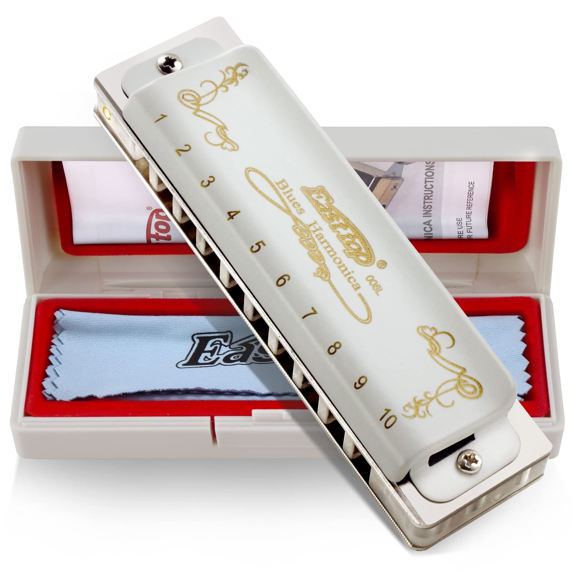Easttop T008L 10 Hole Professional Diatonic Blues Harmonica (C)