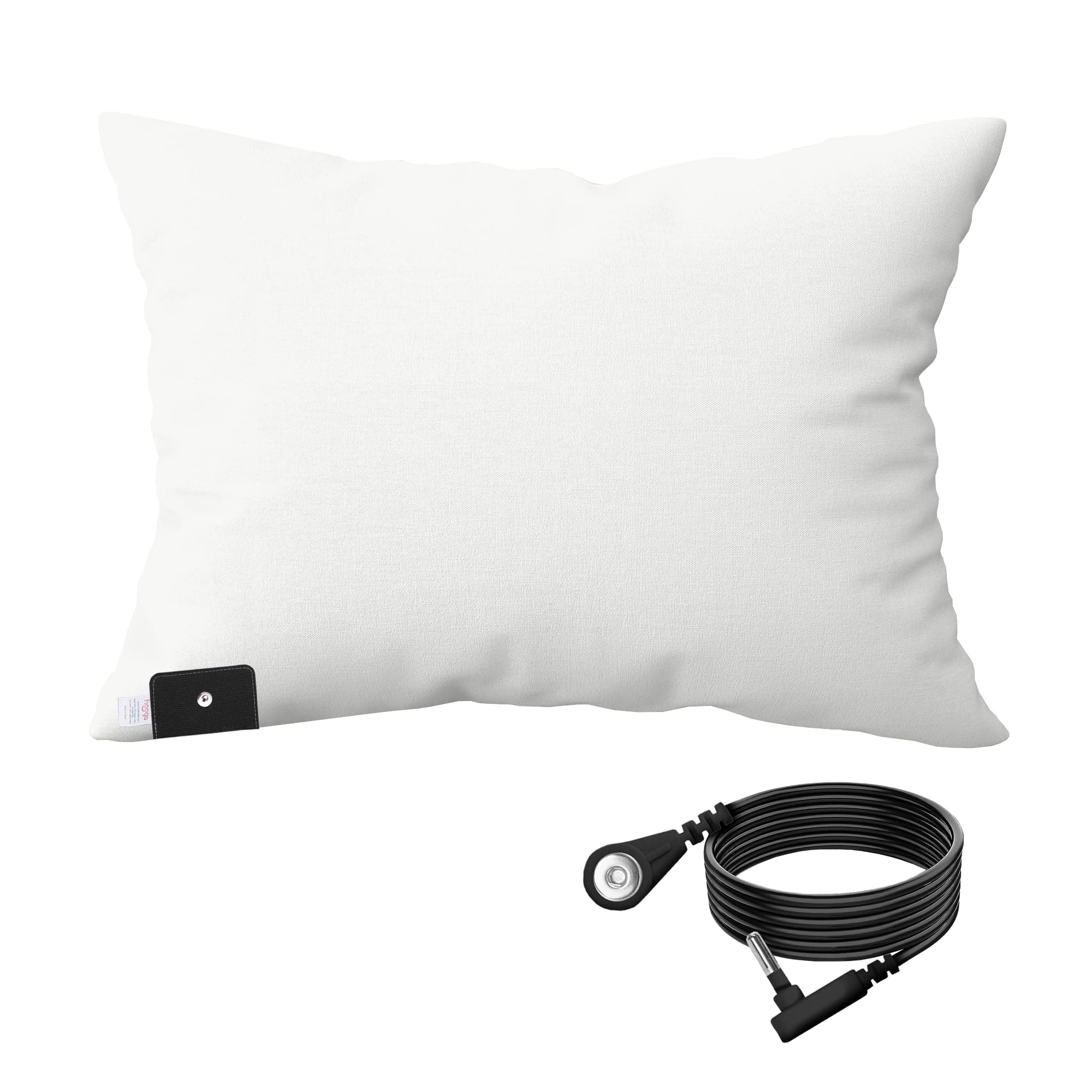 Hooga Grounding Sheet, Organic Fitted Grounded Sheet, 94% Organic Cotton 6% Conductive Silver, Earth Connected Bedding, Pure Silver Fiber and Cotton, Grounding Cord Included
