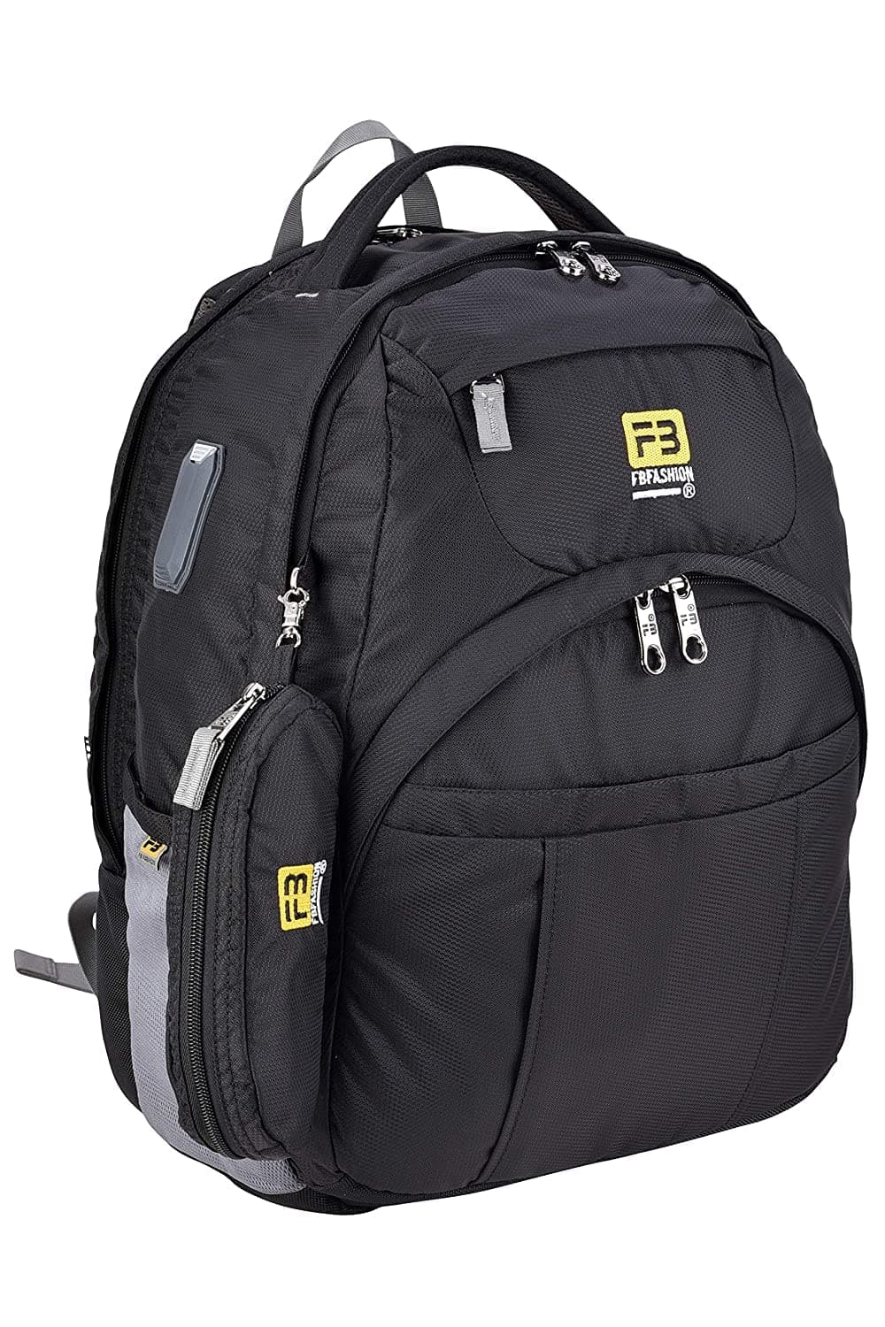 FB Fashion Large 4-Compartment Laptop Backpack for Office & College, Black