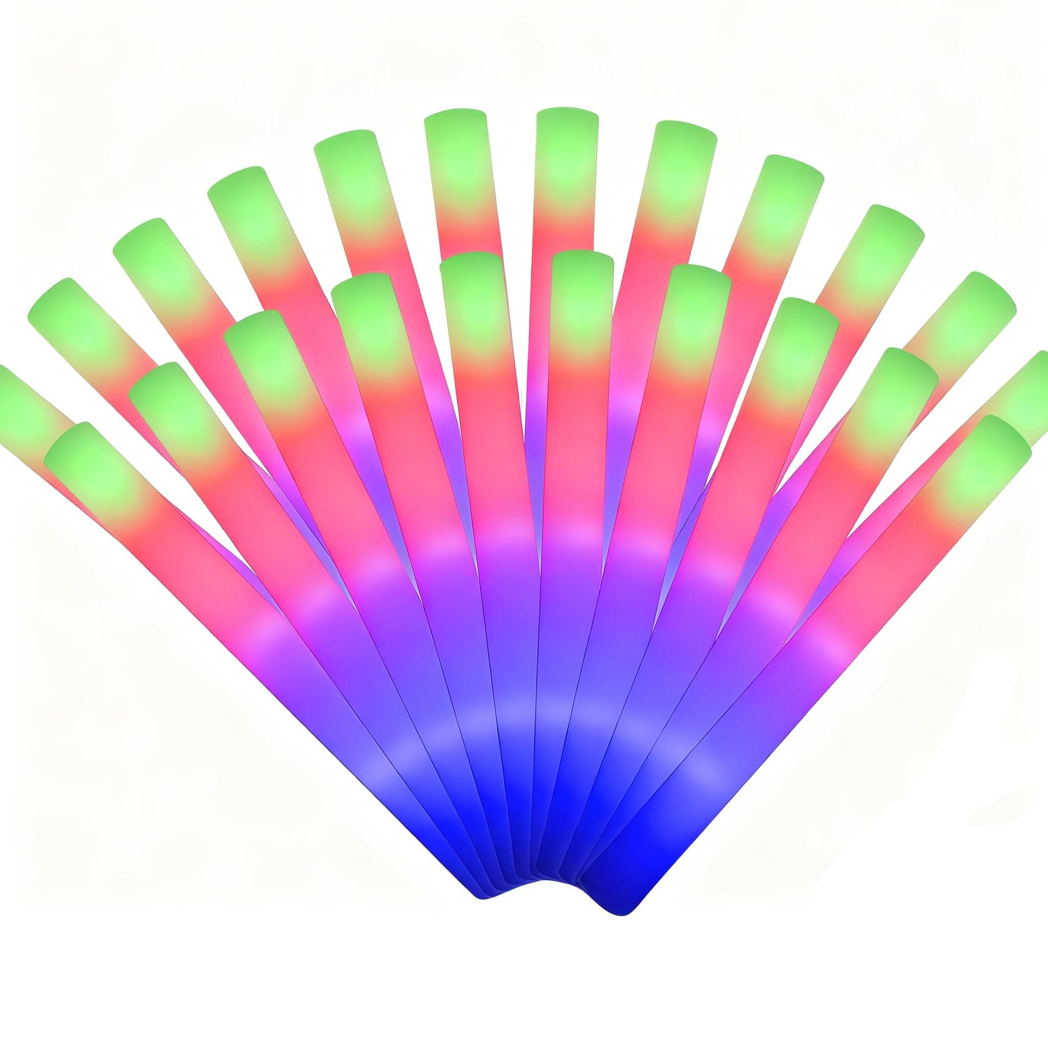 LifBetter 45 Pcs Glow Sticks Bulk- LED Foam Sticks in The Dark with 3 Modes Flashing Led Foam Multicolor Batons Light up Party Favors for Birthdays, Weddings, Concerts, Festivals