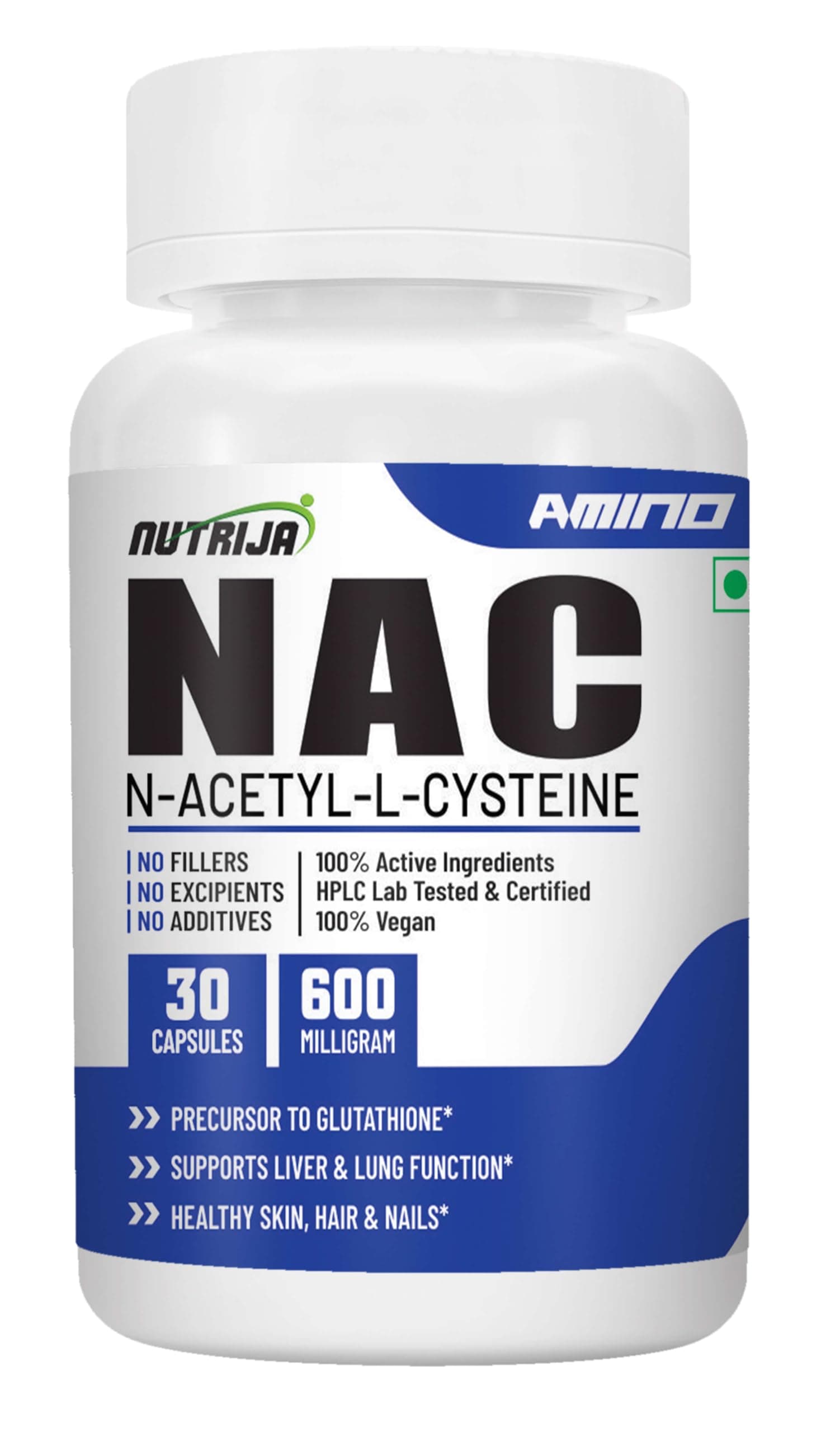 NutriJa NAC (N-Acetyl L-Cysteine) 600mg - 30 Capsules