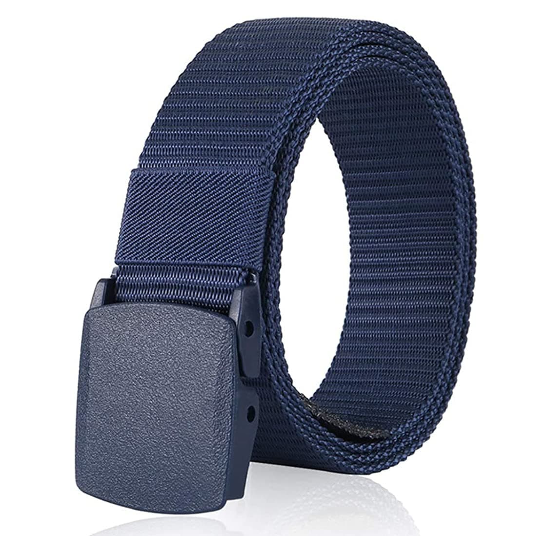 ZORO Men's Nylon Fabric Belt for Men, Plastic Flap Buckle, fits on upto 40 inches waist size (GREY 49, 1)