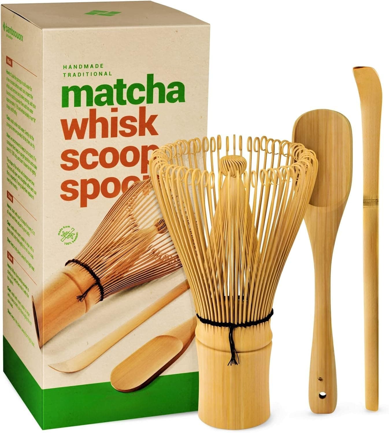 Matcha Whisk Set – Japanese Matcha Tea Set with Bamboo Whisk for Matcha, Matcha Whisk Holder, Matcha Kit & Scoop – Traditional Matcha Set for Macha Lovers