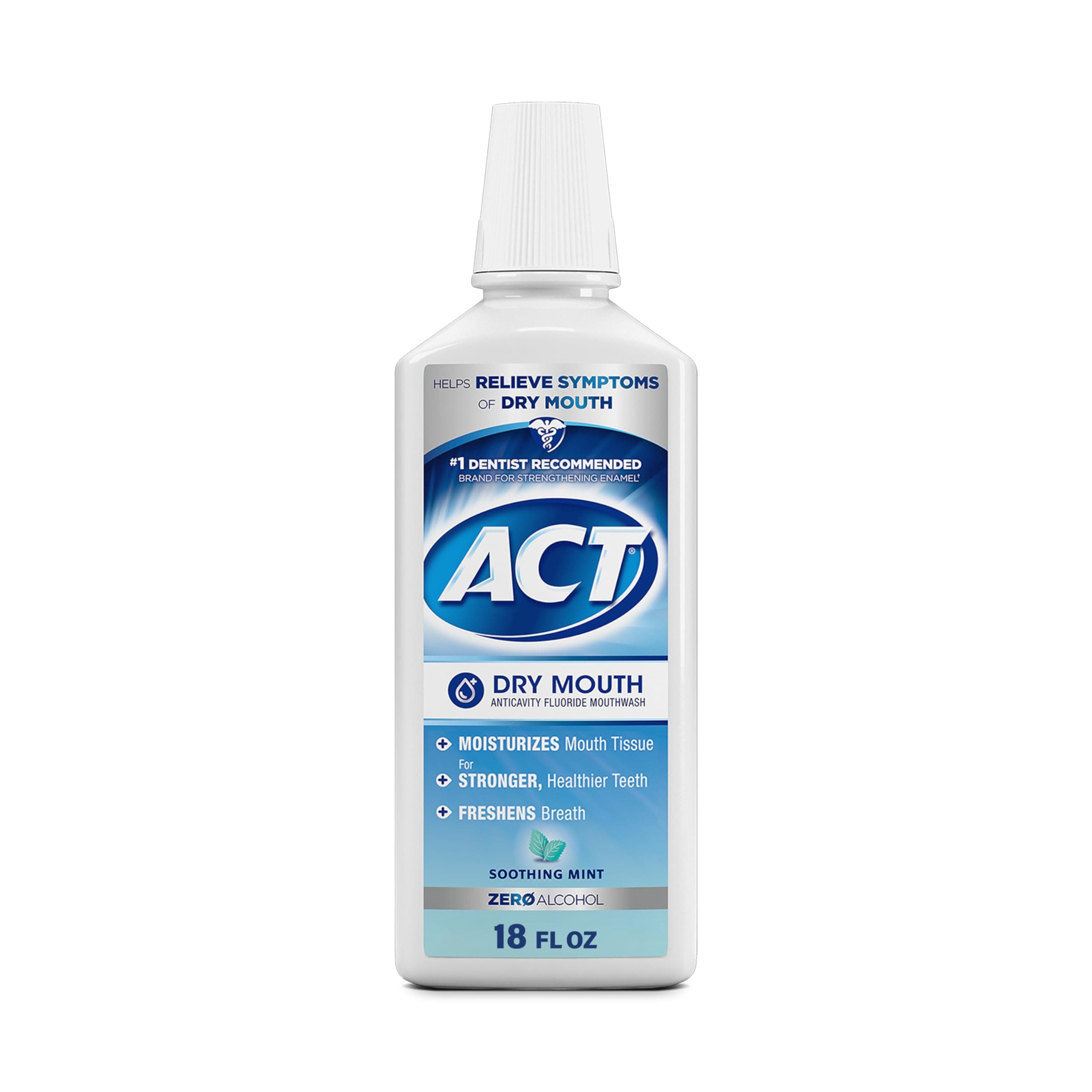 ACT Total Care Dry Soothing Mouthwash, Mint, 18 Ounce