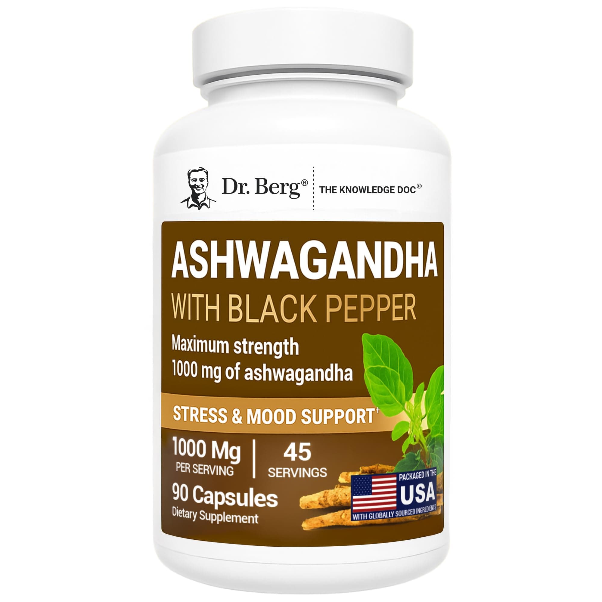 Dr. Berg’s Ashwagandha with Black Pepper 90 Capsules