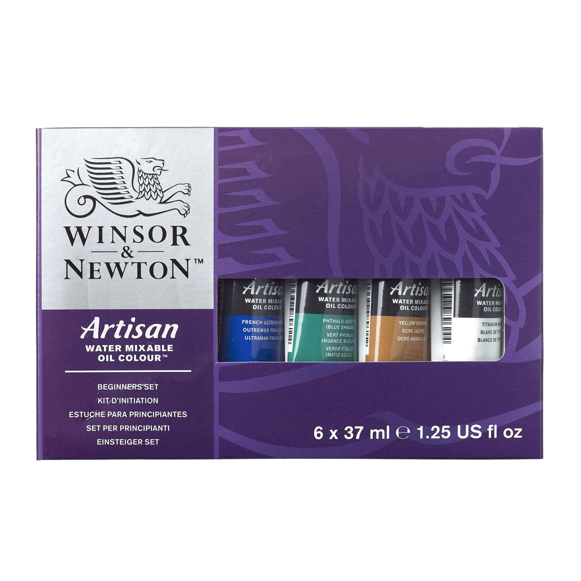 Winsor & Newton Artisan Water Mixable Oil Color 6-Tube Beginner Set, 37ml
