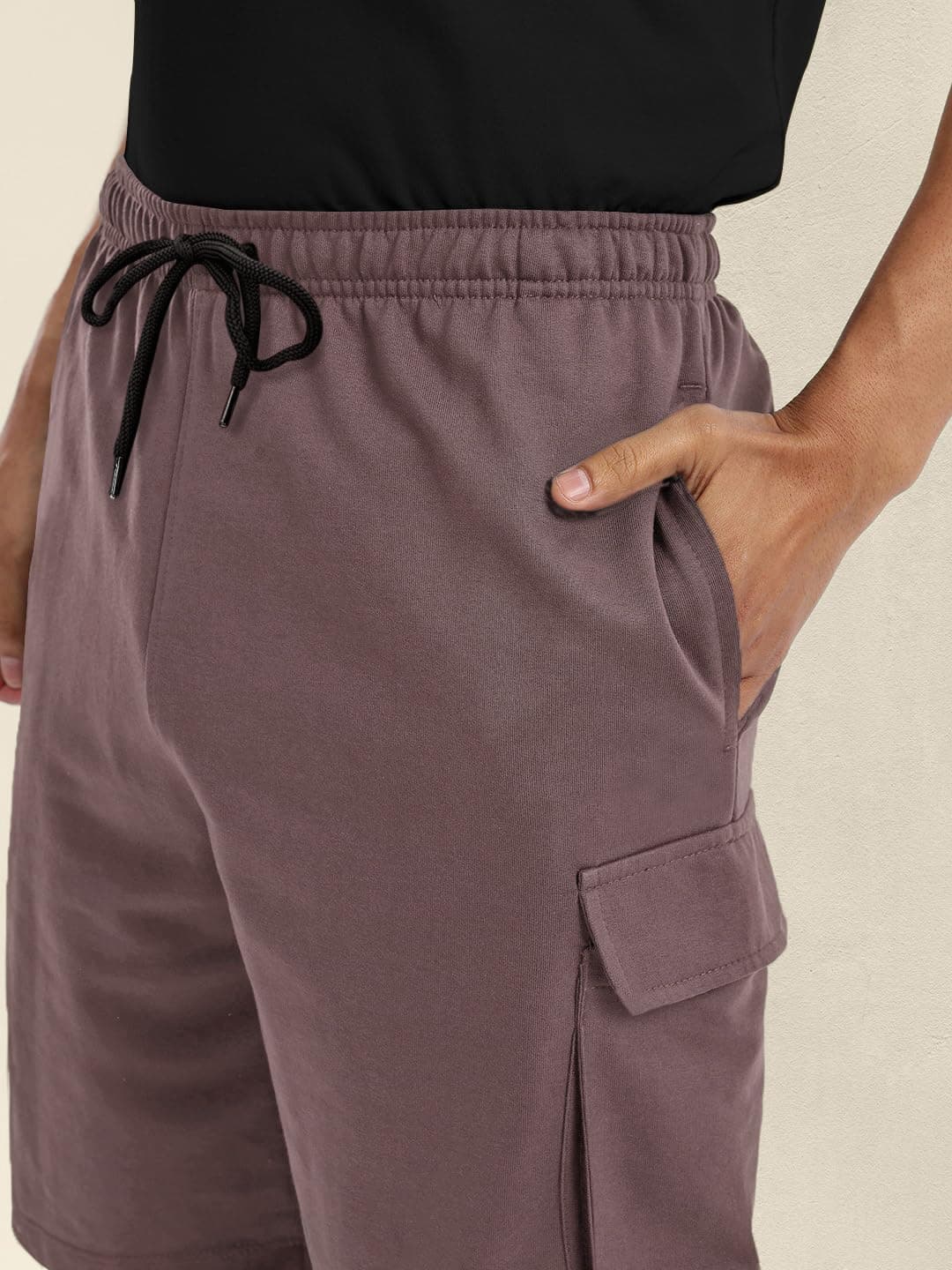Pinkmint Mens Cotton Lycra Yoga Short Men Summer Running Gym Sports Shorts with Pockets Shorts for Men (Available in Plus Size)