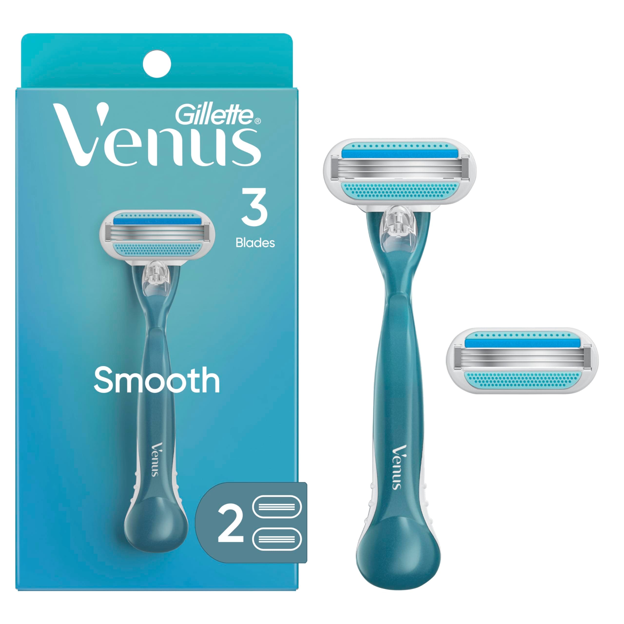Gillette Venus Women's Razor with 2 Razor Blade Refills, Womens Razors / Blades