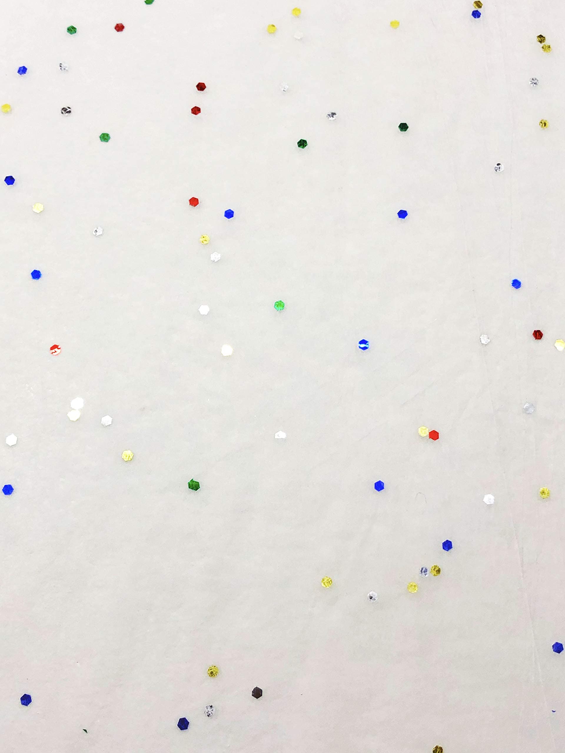 ECO SARRAS White with Multicolor Sparkles [Glitters] Multi-Purpose Wrapping Paper | 20x20 Inches | USES Gift Wrapping, Stuffing Boxes, Handbags, Shoes ETC