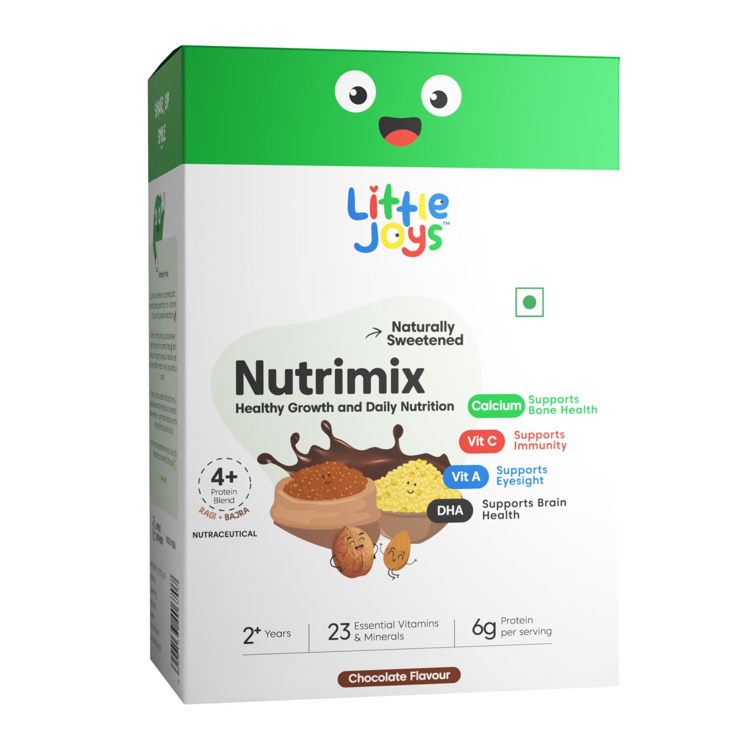 Little Joys Nutrimix Nutrition Powder 1kg | 2-6 Years | Zero Refined Sugar | Boosts Immunity & Supports Overall Health & Development | With Ragi, Bajra, Almonds & Oats | Chocolate Flavour