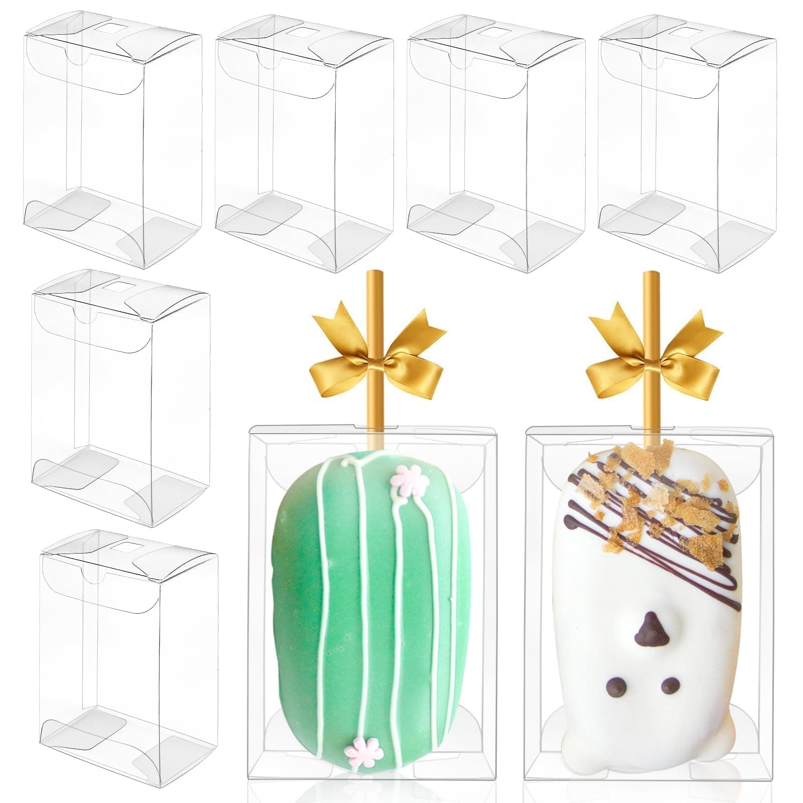 CZWESTC 45 Pcs Cakesicle Rice Krispie Treat Boxes 3.5x2.4x1.38