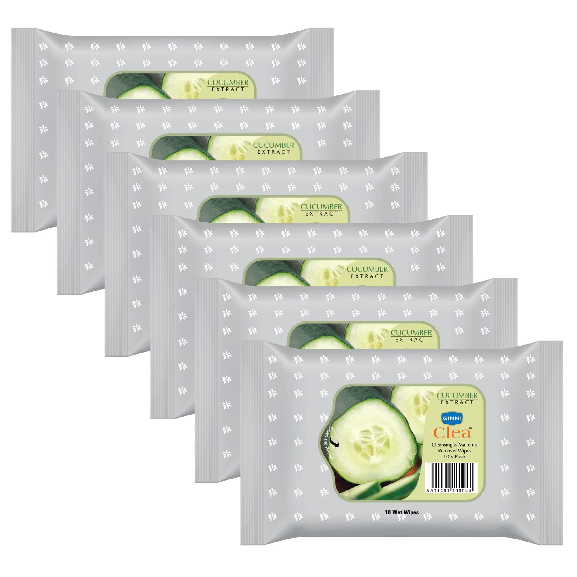 GINNI CLEA Wet Wipes, Cleansing & Makeup Remover Wipes, Wet Tissues for Face Moisturizing With Cucumber Freshness