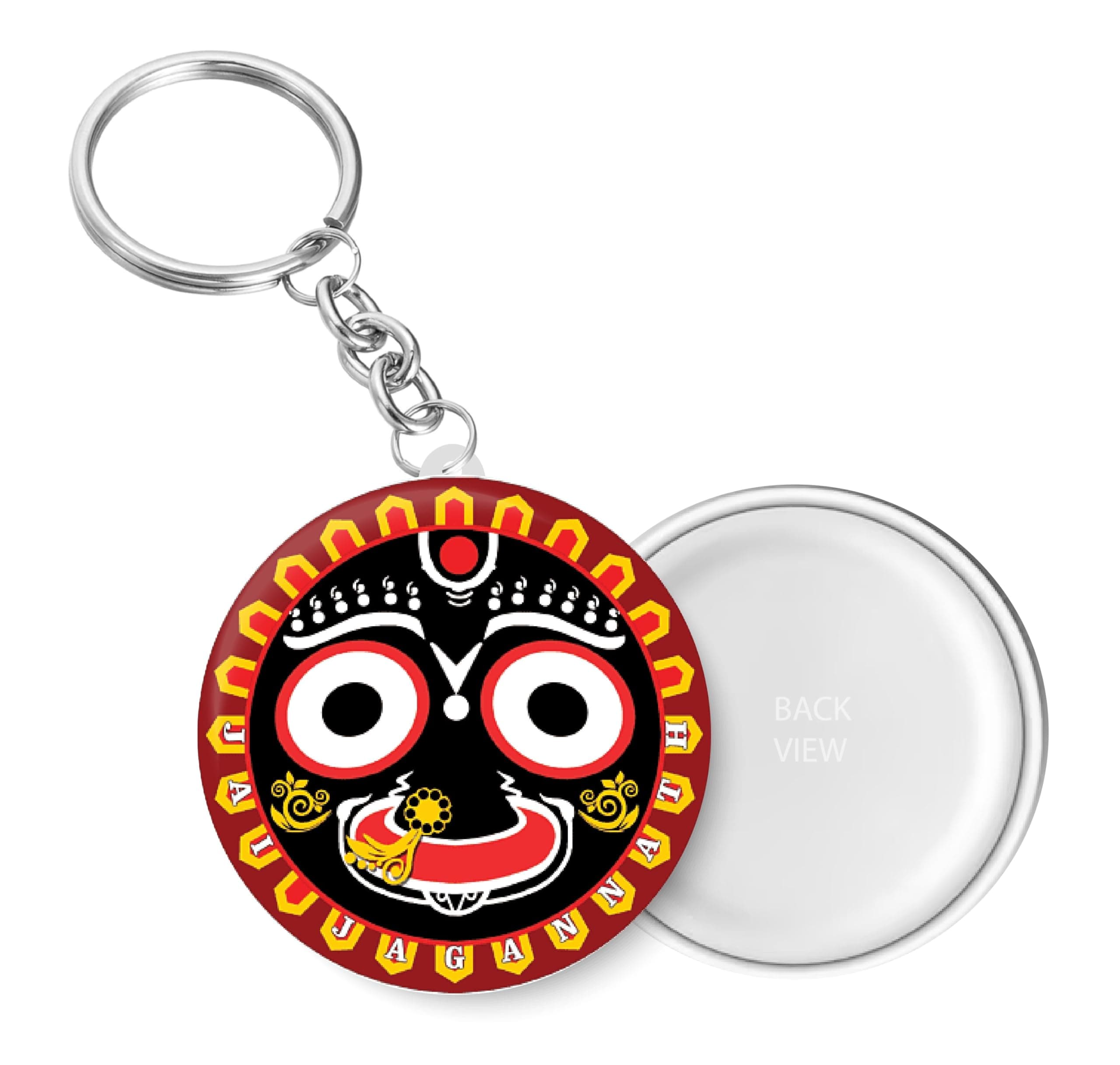 PEACOCKRIDE Jai Jagannath I Puri Jagannatha Temple I Key Chain (Plastic, Multicolor, 44MM)