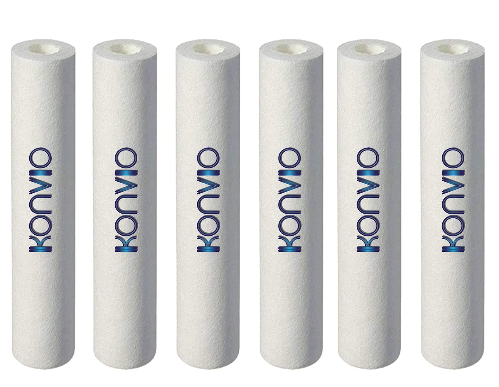 Konvio Neer Water Filter 10 Inch PP Spun Filter Set for Pre-Filter bowl for All RO UV UF Water Purifiers (6, SPUN)
