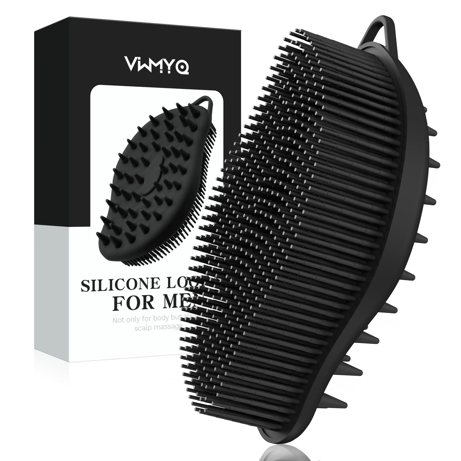 Silicone Body Scrubber Pro 2-in-1 Shower Scrubber for Body Care, Lathers Well, Silicone Loofah and Body Scrubber Exfoliator for Men and Women