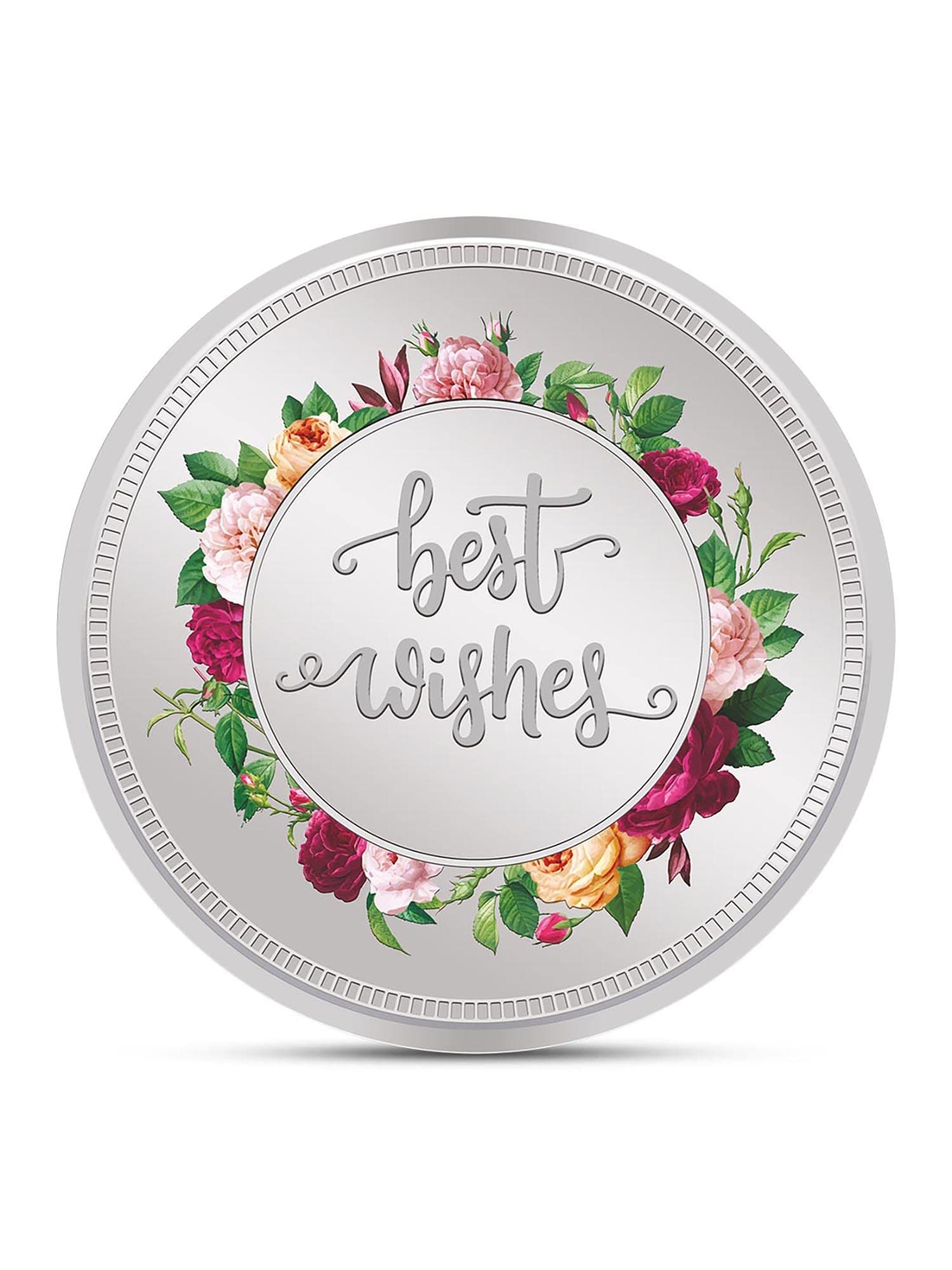 Kundan 20g (999.9) Best Wishes Color Silver Coin