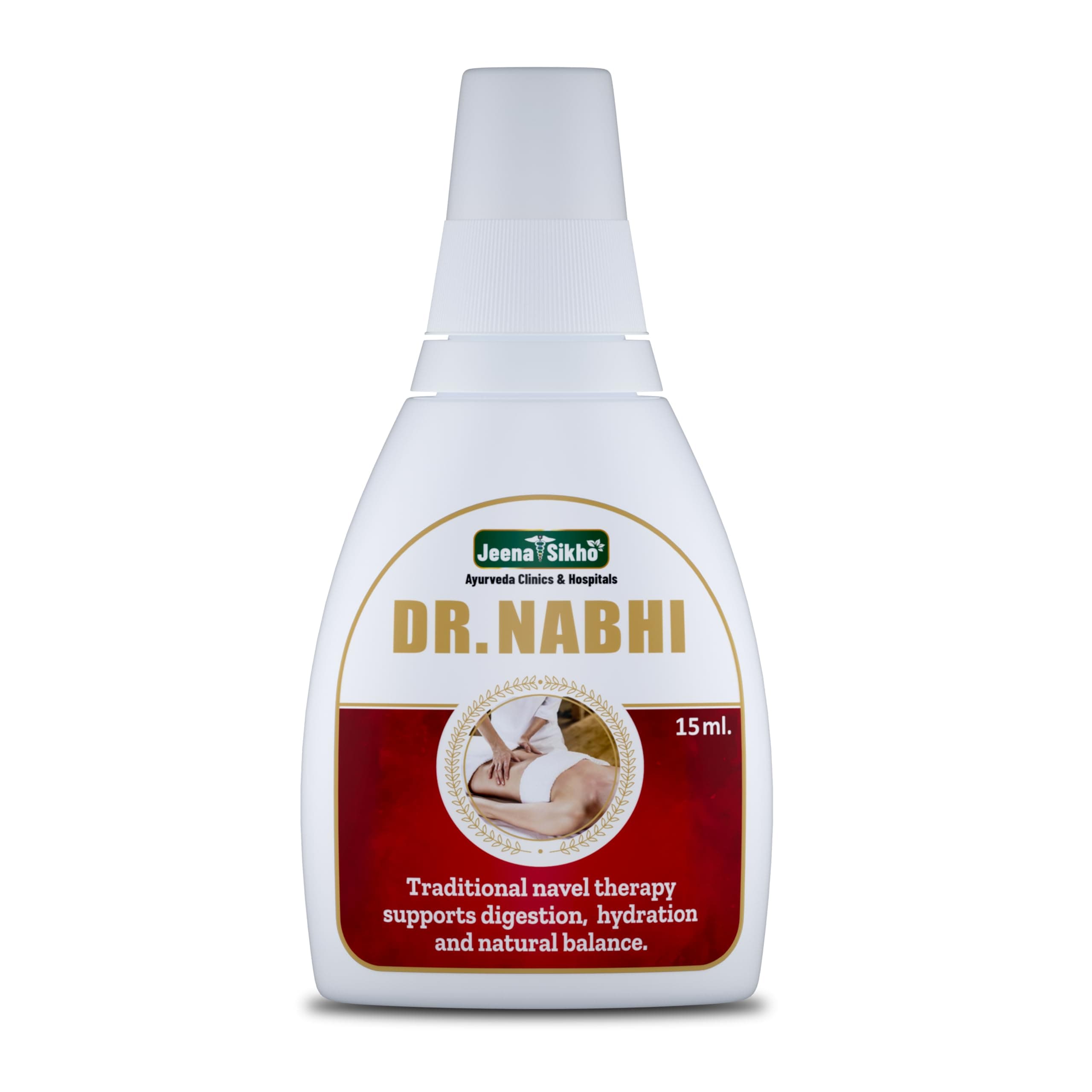 Jeena Sikho Dr. Nabhi/Navel Oil for Navel Care | Supports Healthy Digestion And Metabolism | Natural Ingredients Amla, Almond, Coconut, And Neem | Ayurvedic Herbal Nabhi Oil, 15ml
