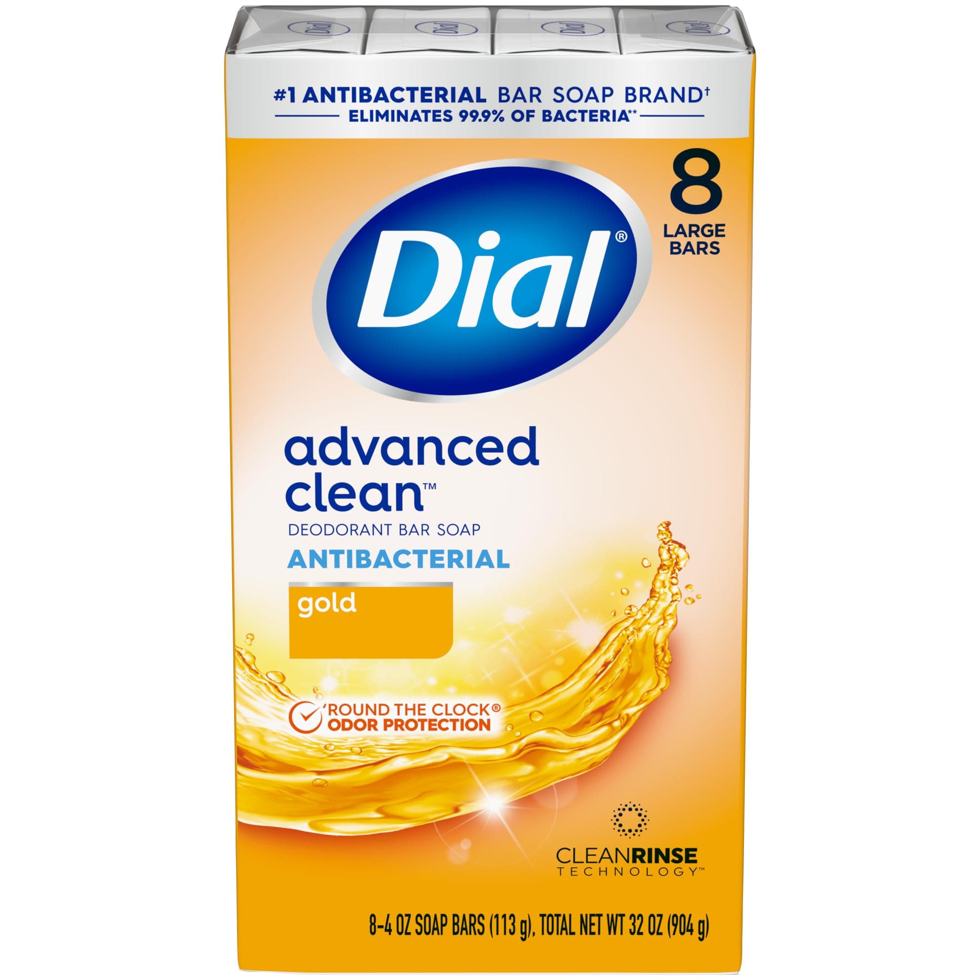 Dial Bar Gold Antibacterial Deodorant Soap, 4 oz ea 8 ct