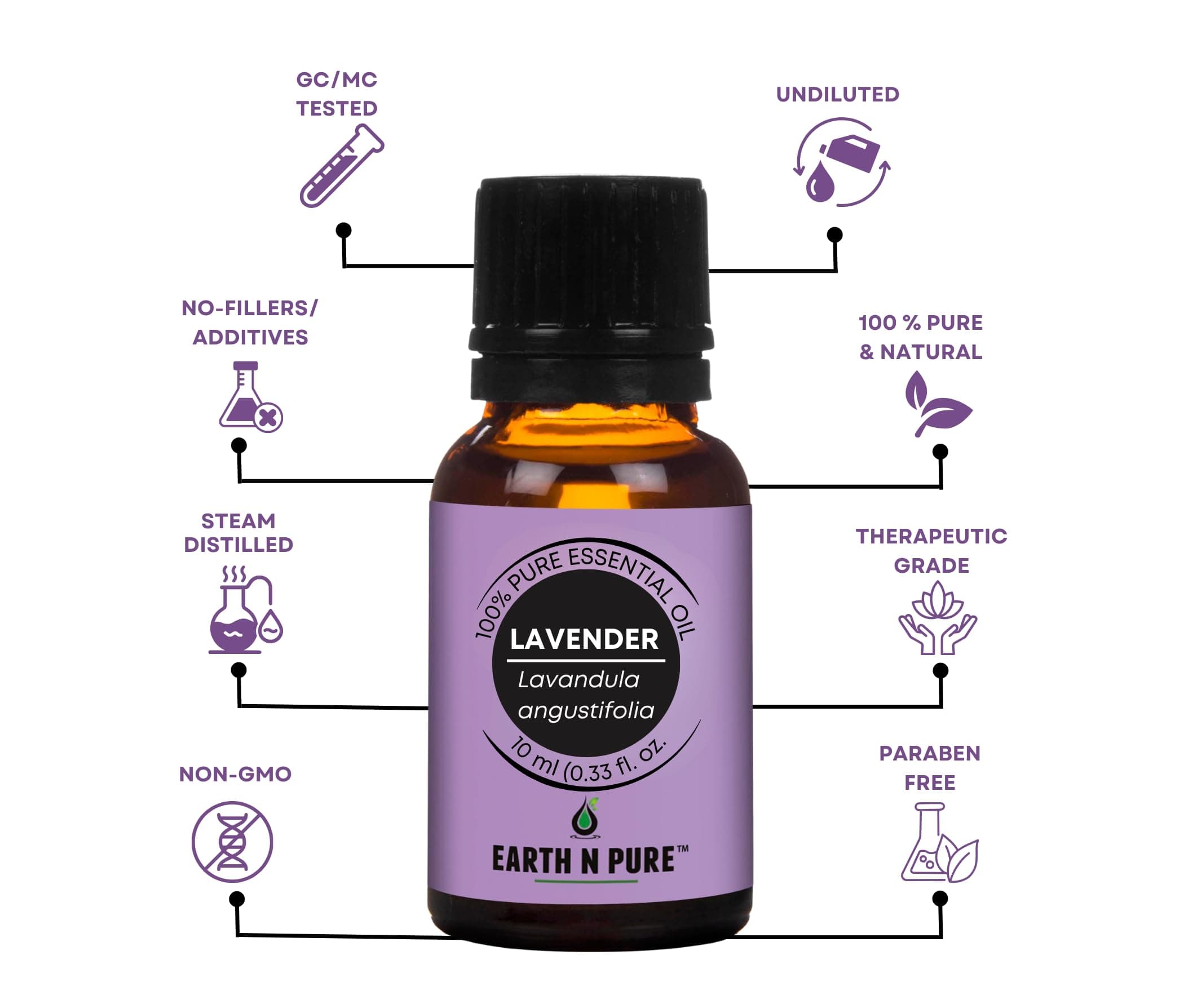 Earth N Pure Lavender Essential Oil Natural and Therapeutic Grade