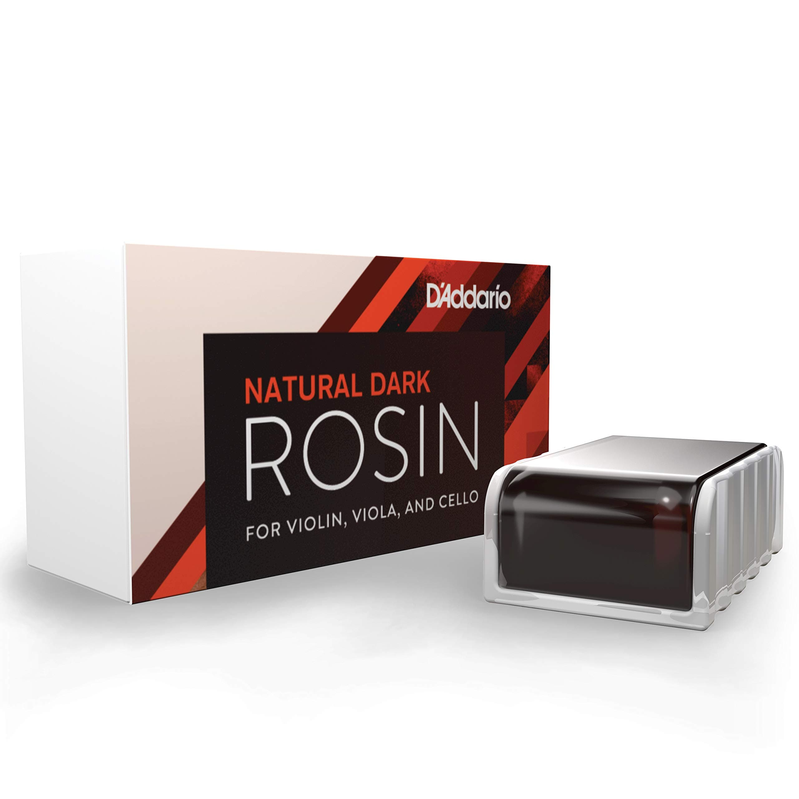 D'Addario Natural Dark Rosin for Violin, Viola & Cello | Premium Rosin for Bowed String Instruments | Smooth Bow Grip & Low Dust Formula for Violin Accessories
