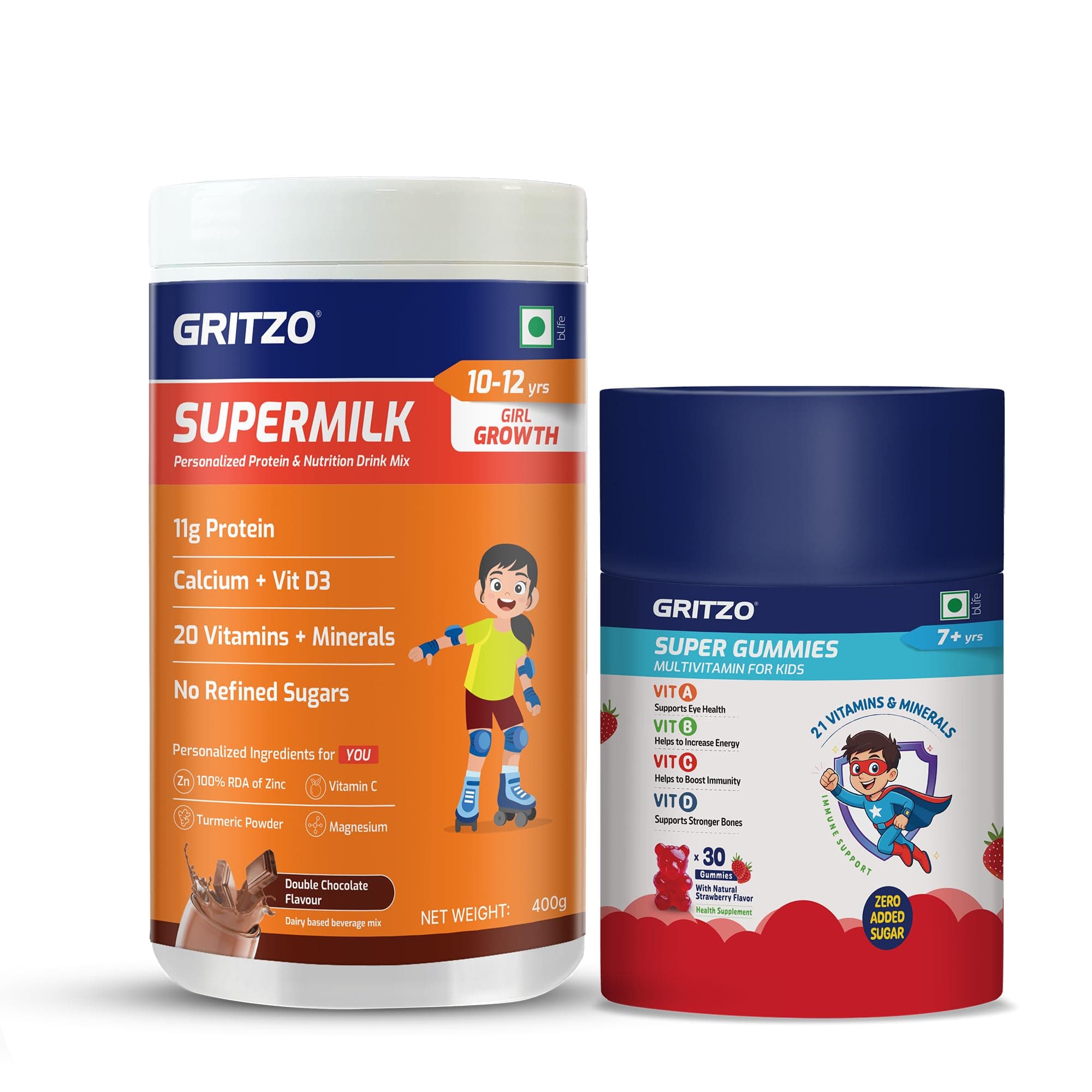 Gritzo Immunity Kit for 10-12 Years Girls