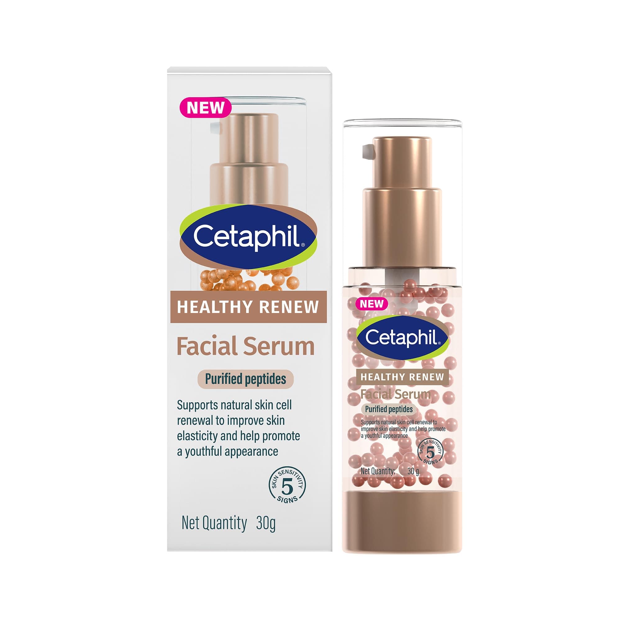 Cetaphil Healthy Renew Anti-Ageing Facial Serum 30 g – Peptide Powered Serum for Sensitive Skin, Helps Smooth Fine Lines & Hydrate