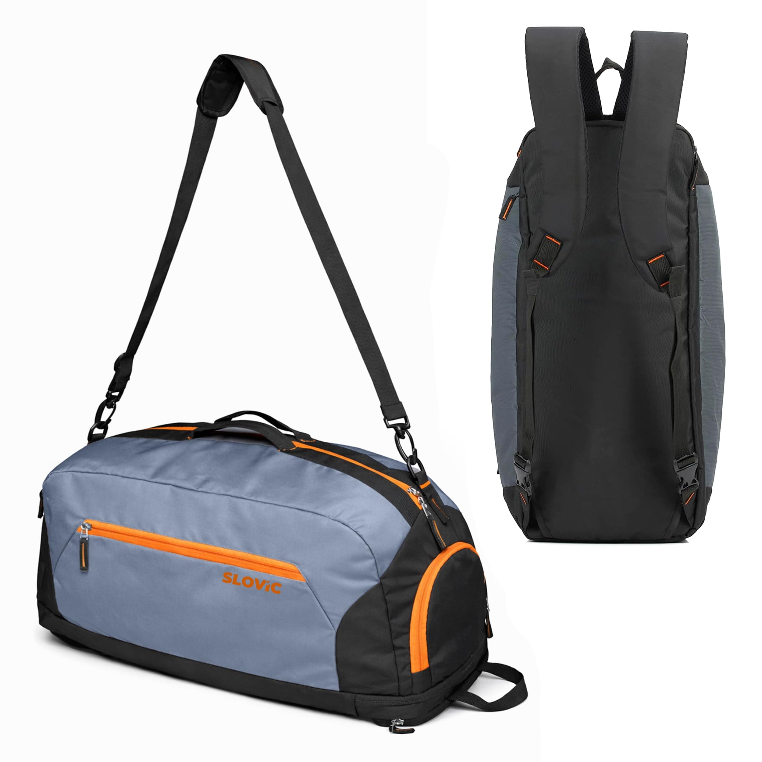 Slovic Gym Bag for Men [33 LTR] | Shoulder Travel Bag for Man with Adjustable Straps | Bags for Traveling & Sports | Unisex Duffel Bags for Gym with Seperate Shoe Compartment & 1 Mesh Pocket