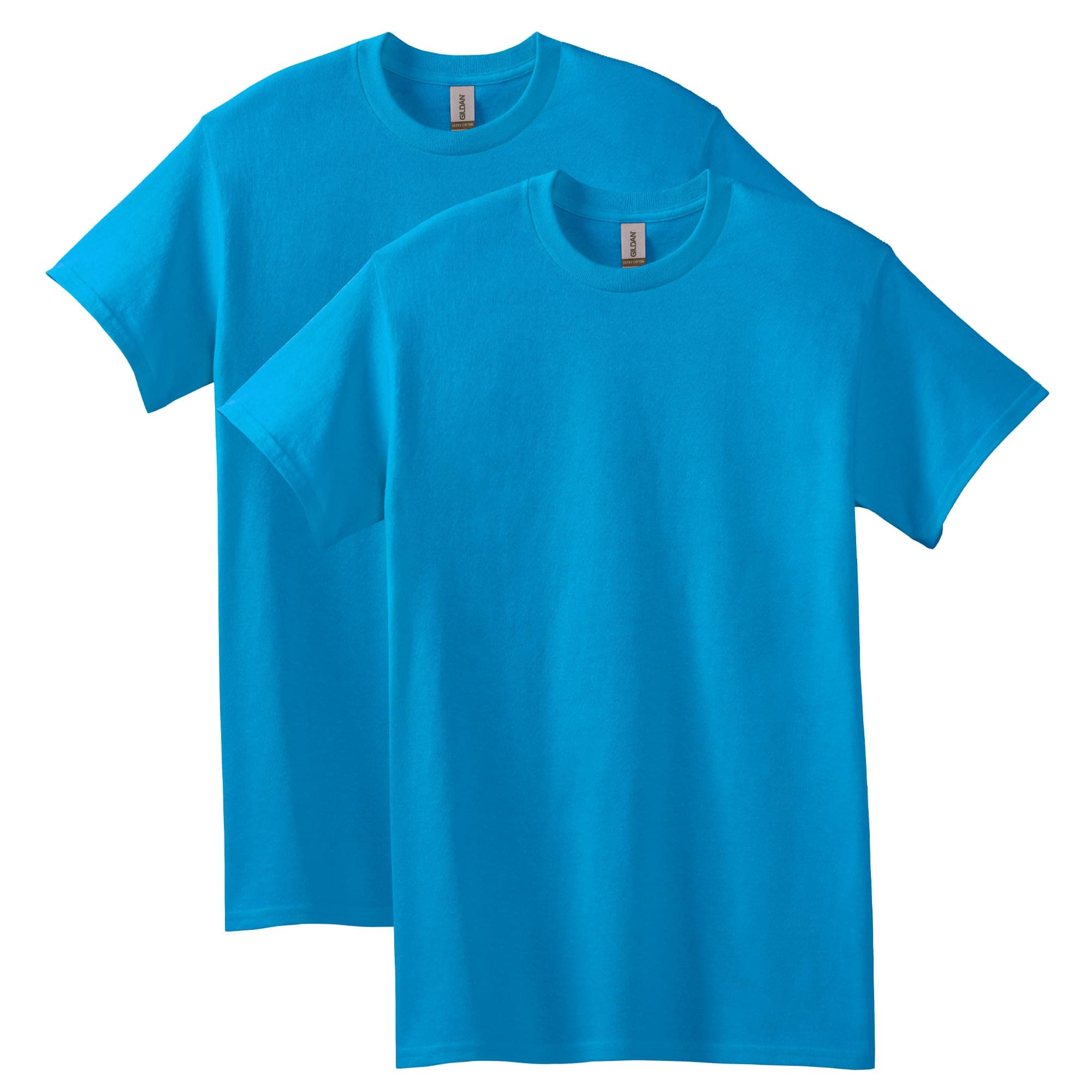 Gildan Men's Heavy Cotton Adult T-Shirt, 2-Pack, Sapphire, X-Large