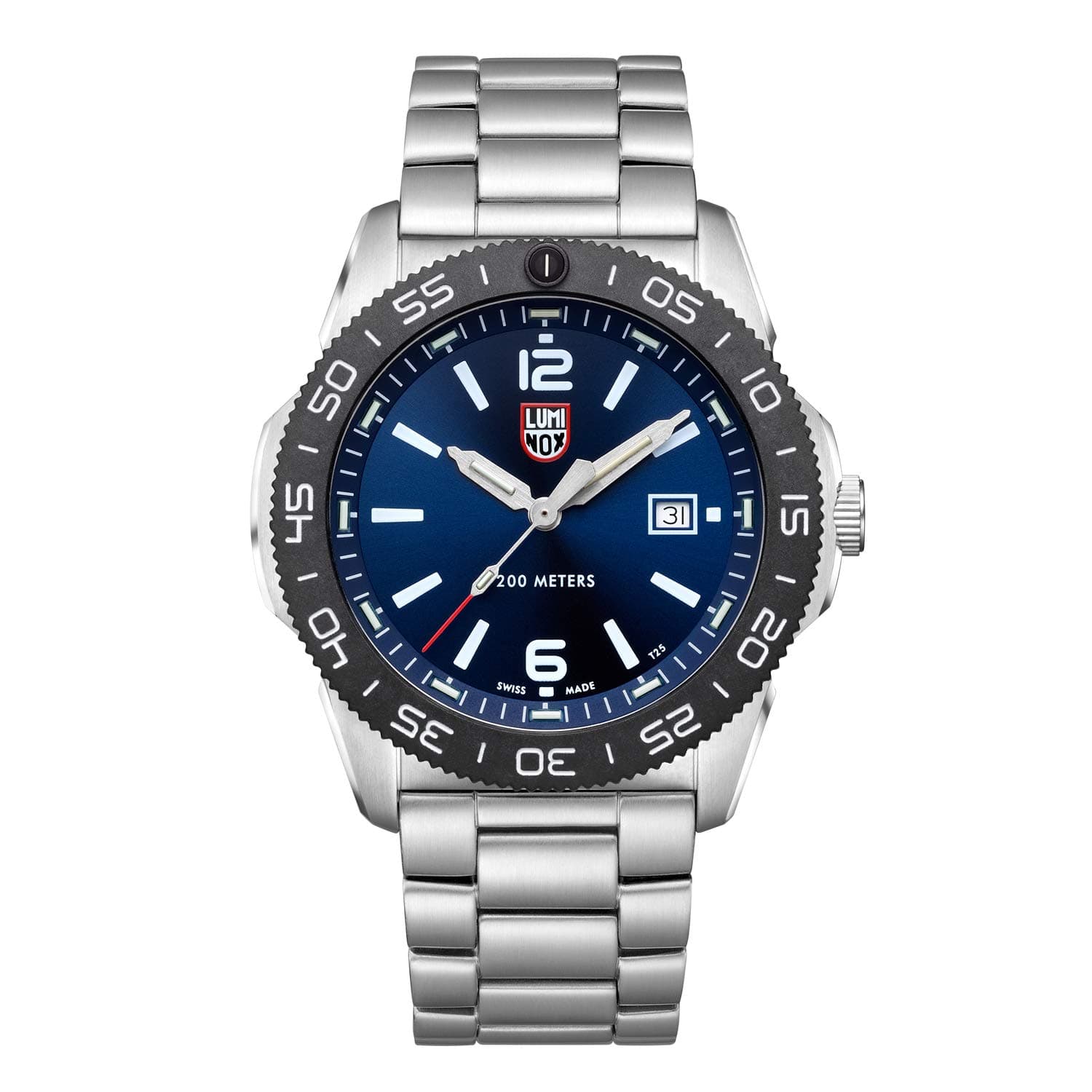 Luminox Stainless Steel Sea Analog Blue Dial Men Watch-Xs.3123, Silver Band