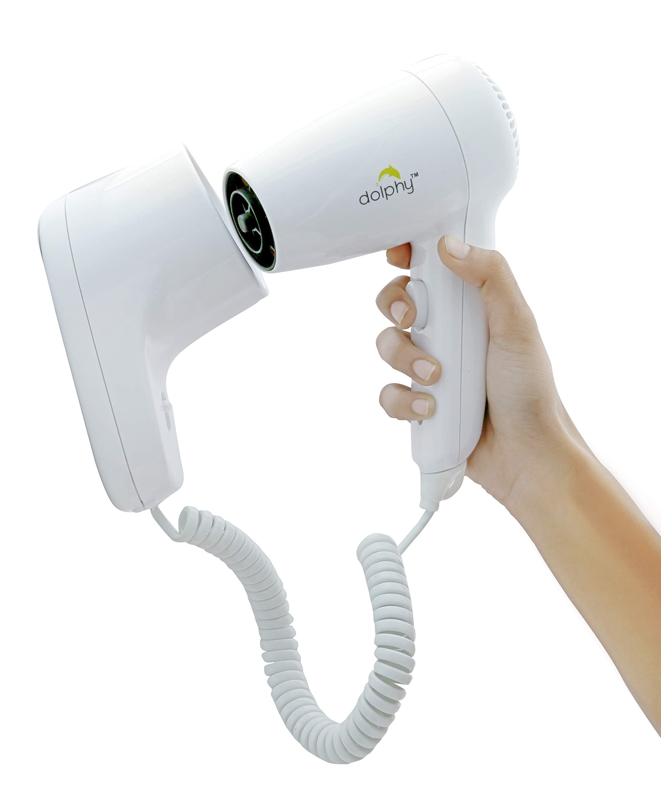 DOLPHY Professional Wall Mounted Hair Dryer Hd-002, 1000 Watts,White