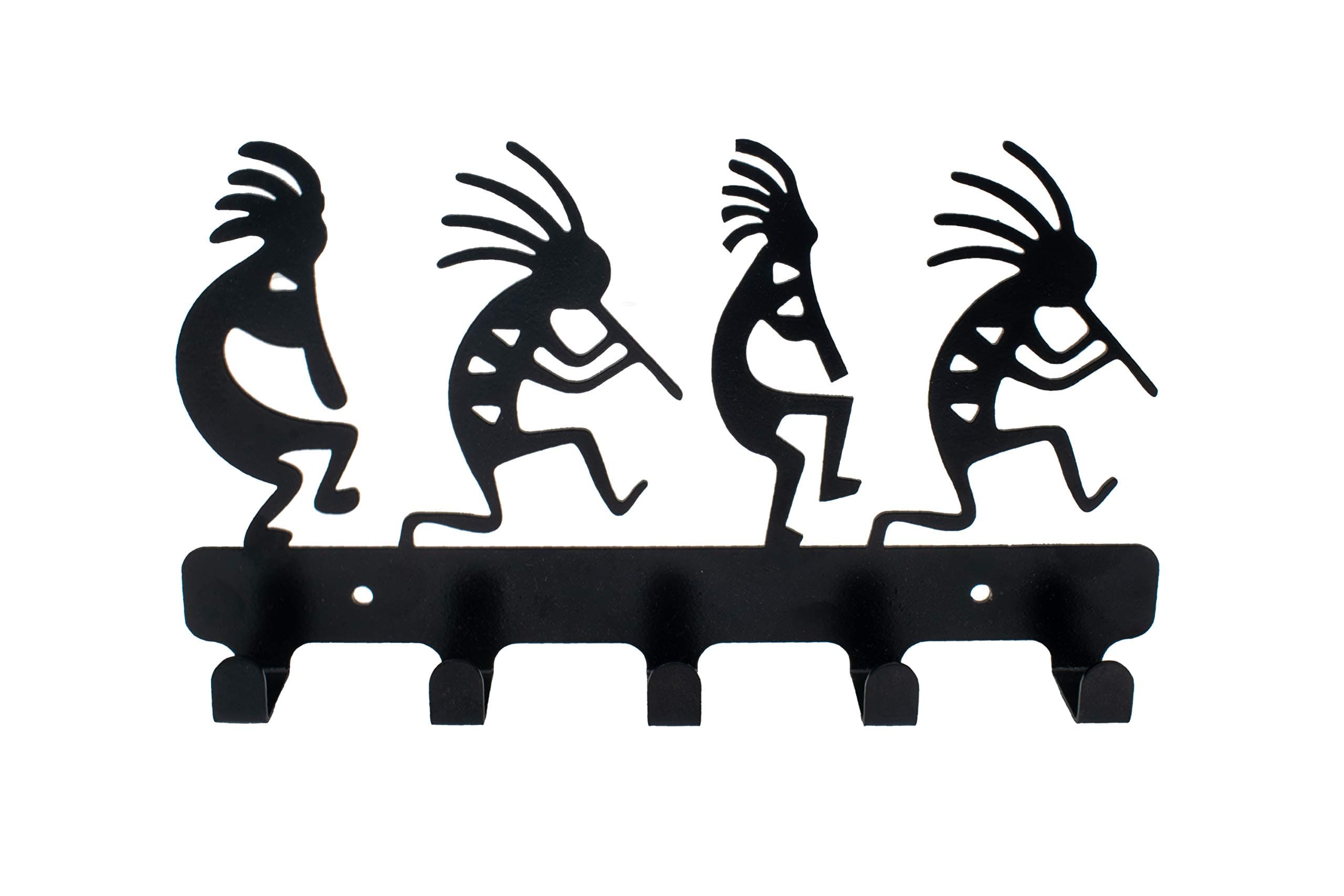 Spillbox Metal Utensil Key Holder Wall Hook for Home decor - Tribal , Black