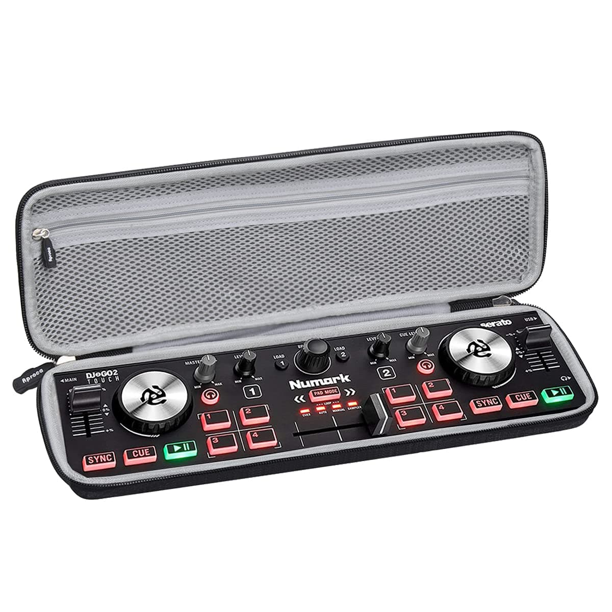Aproca Ethylene Vinyl Acetate (Eva) Hard Carry Travel Case Compatible With Numark Dj2Go2 Pocket Dj Controller, Black