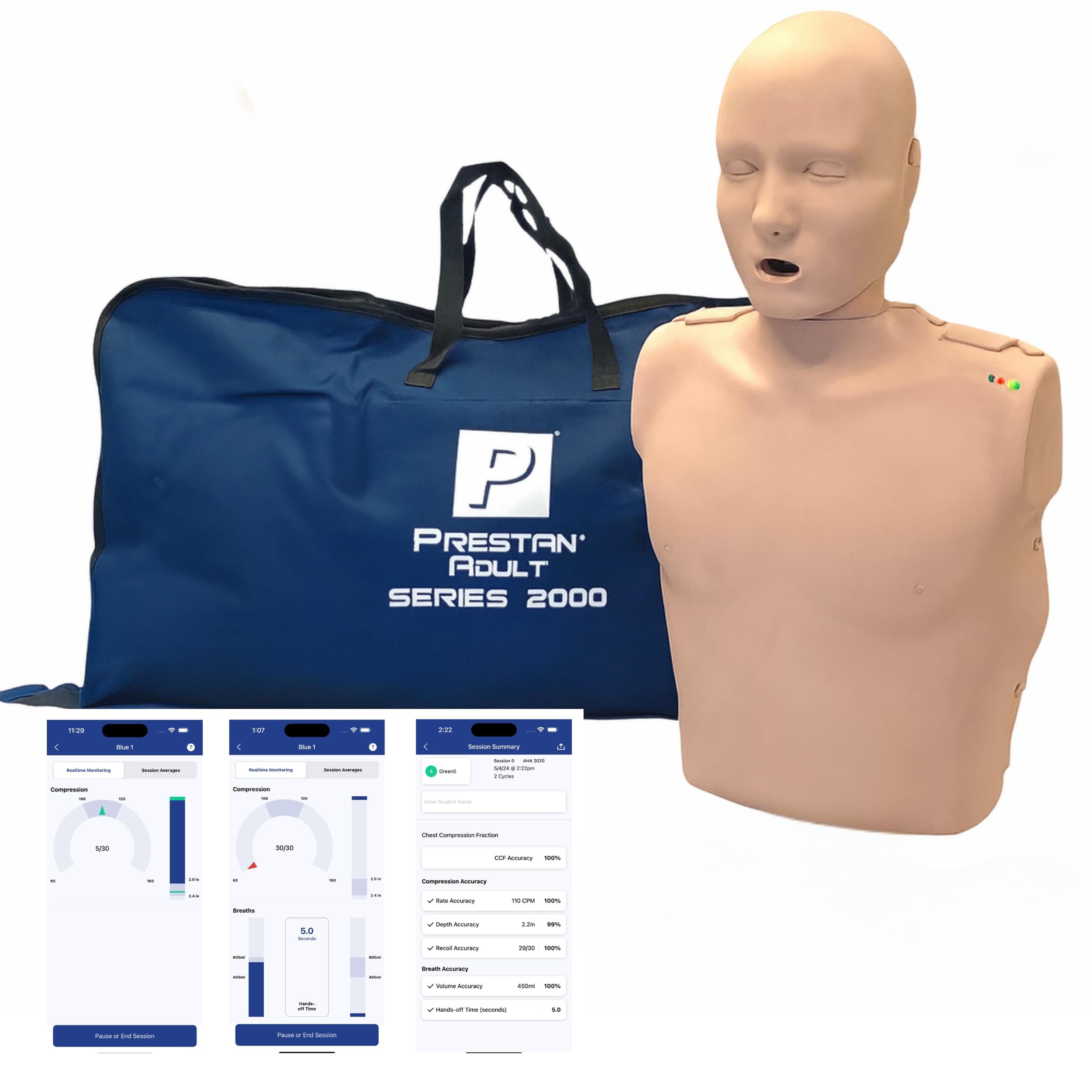 PRESTAN CPR Training Manikin, Series 2000, Single Adult, Medium Tone