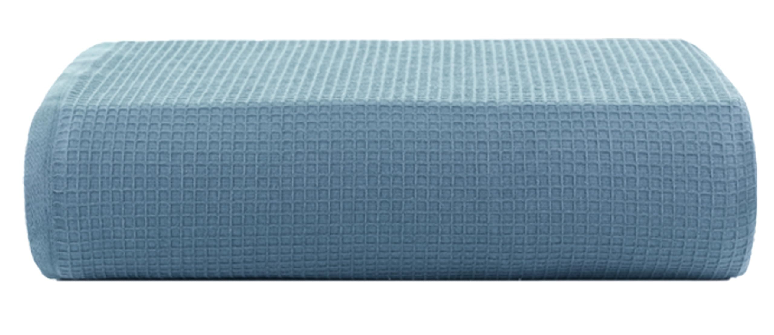 Casa Copenhagen - Egyptian Cotton Waffle 1 Pcs Large Bath Towel (Size : 90 X 180 cm) Colour : Dusty Blue