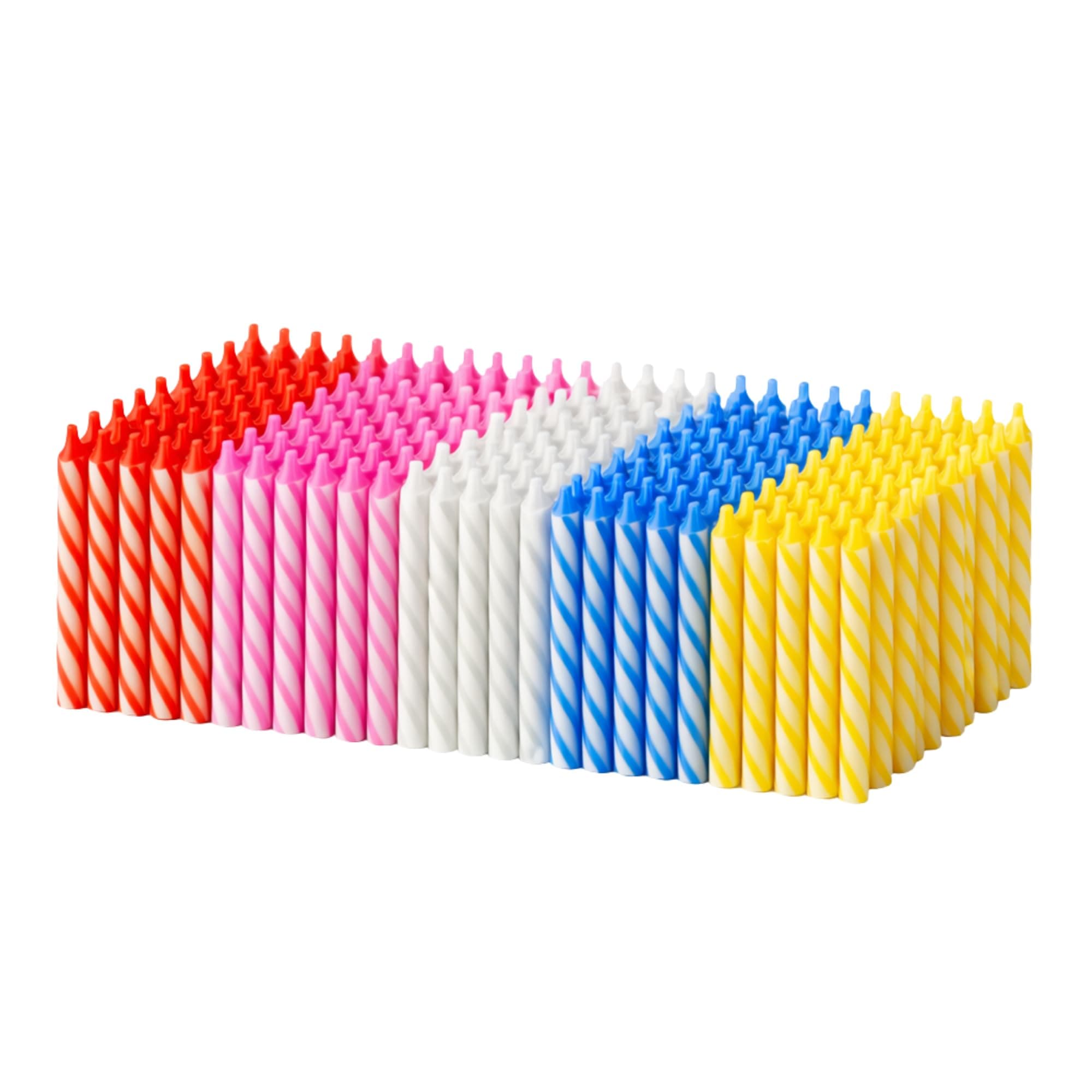 by Tugba Aydan - Cake Candles -Birthday Candles - Celebration Candles - 72 Pack - Colors Yellow, Pink, White, Blue, Red