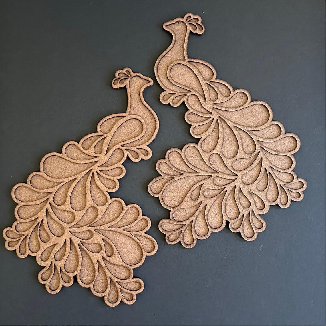 Curious Button Rangoli Stencils Peacock Rangoli Making Frame for Diwali Decoration Item for Home Decor - MDF Stencil Rangoli FreeI Rangoli for Pooja Room & Living Decor Diwali Festival Gift Item
