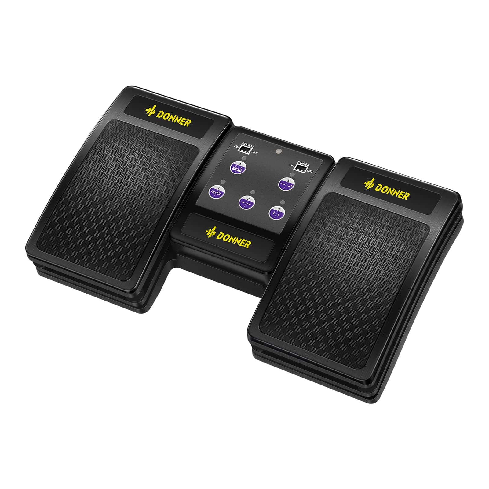 Donner Bluetooth Page Turner Pedal for Tablets Ipad Rechargeable,Black
