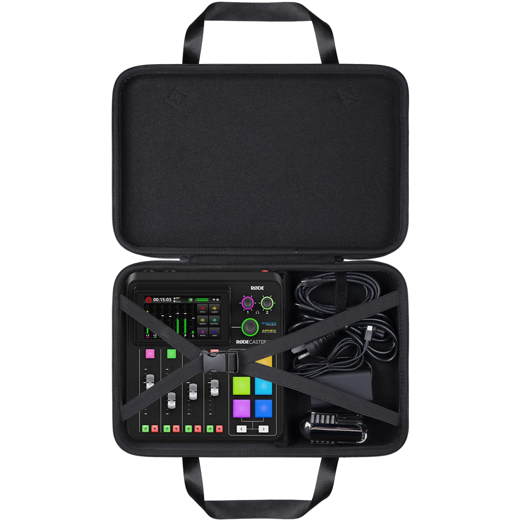 khanka Hard Travel Case Replacement for RODE RODECaster Duo Integrated Audio Production Studio(Case Only)