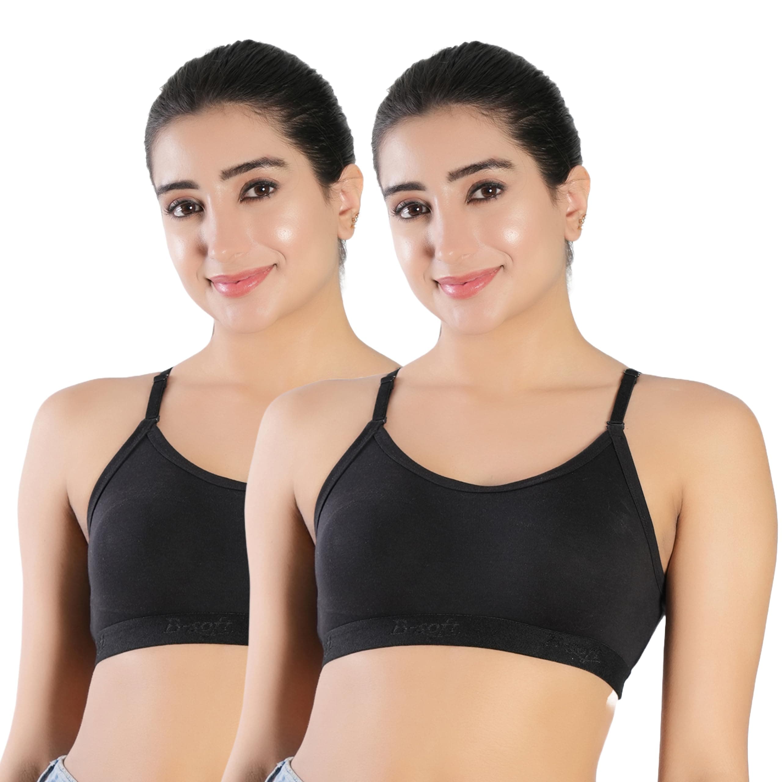 B-SOFT Medium Impact Sports Bra for Women | Daily Use | Non-Wired | Non-Padded | Seamless Bra | Full Coverage | Suitable for Gym,Yoga,Workout