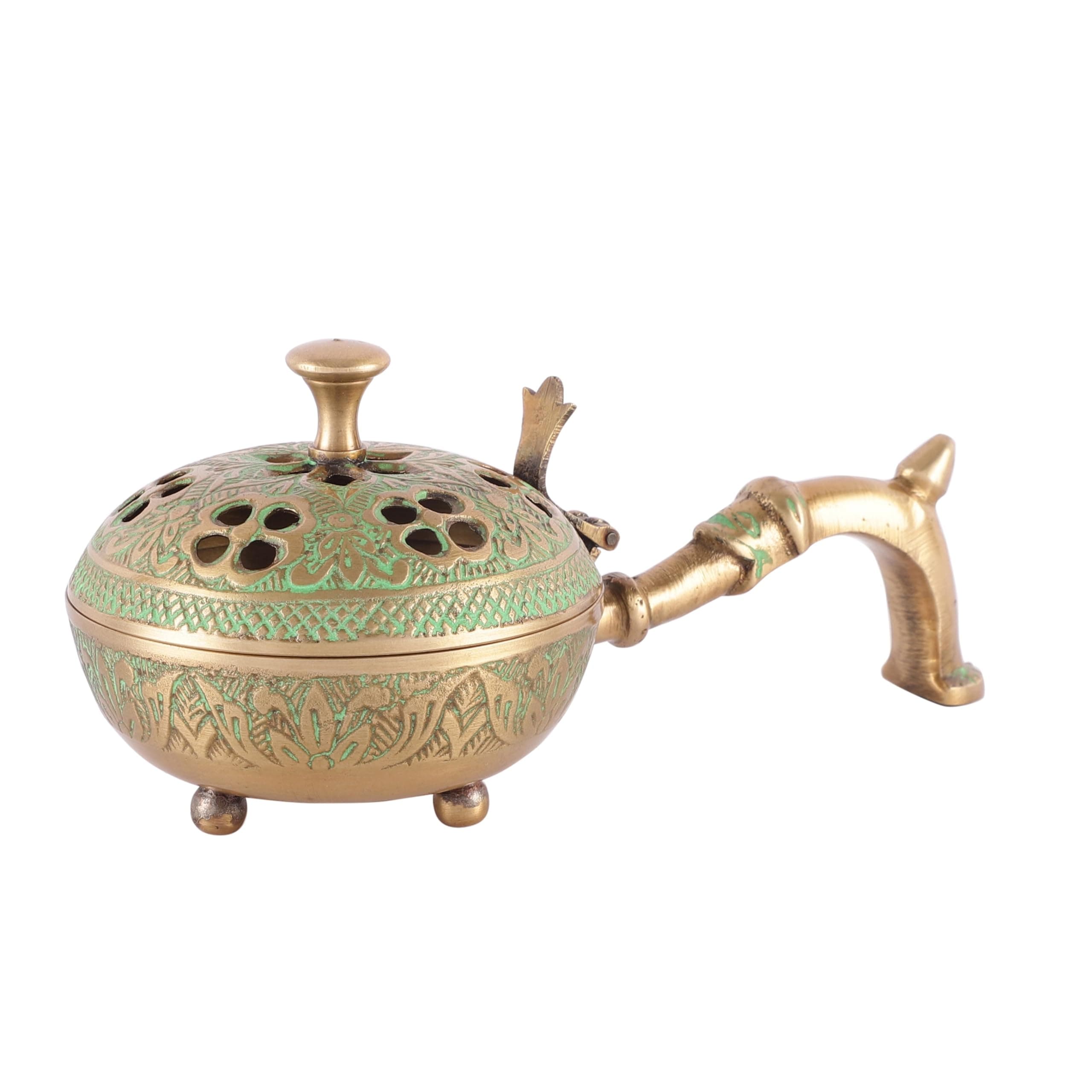 Skywalk Hand Crafted Metal Lobandan Charcoal Incense Burner/Bakhoor Burner