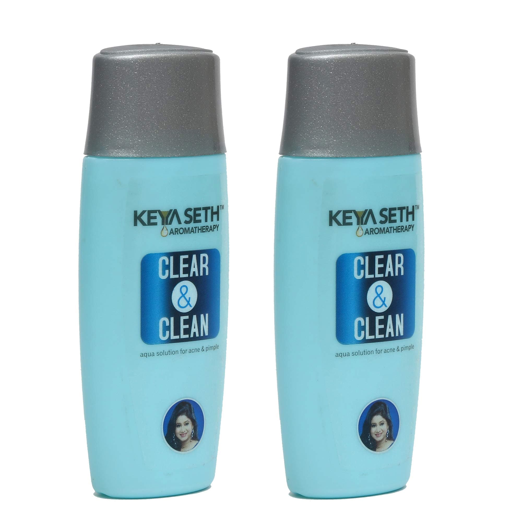 KEYA SETH AROMATHERAPY, DEVICE OF DROP Clear & Clean Aqua Solution for Acne & Pimple by Keya Seth Aromatherapy, Combo pack of 2 (50mlX2)