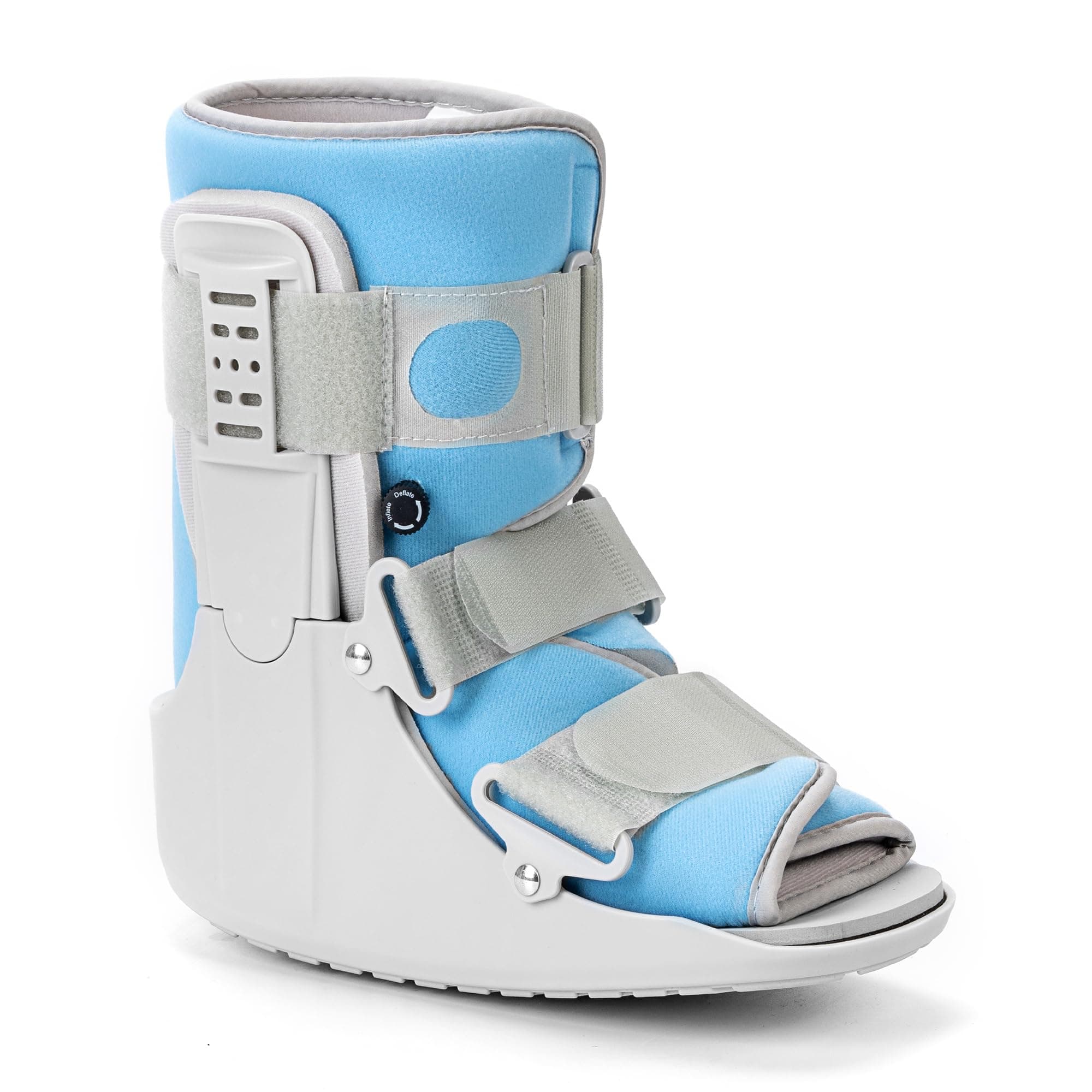 Jewlri Walking Boots for Broken Foot, Air Cam Walker Boot for Foot Injury, Adjustable Support for Ankle Sprain, Grey Shell with Soft Lining for Women